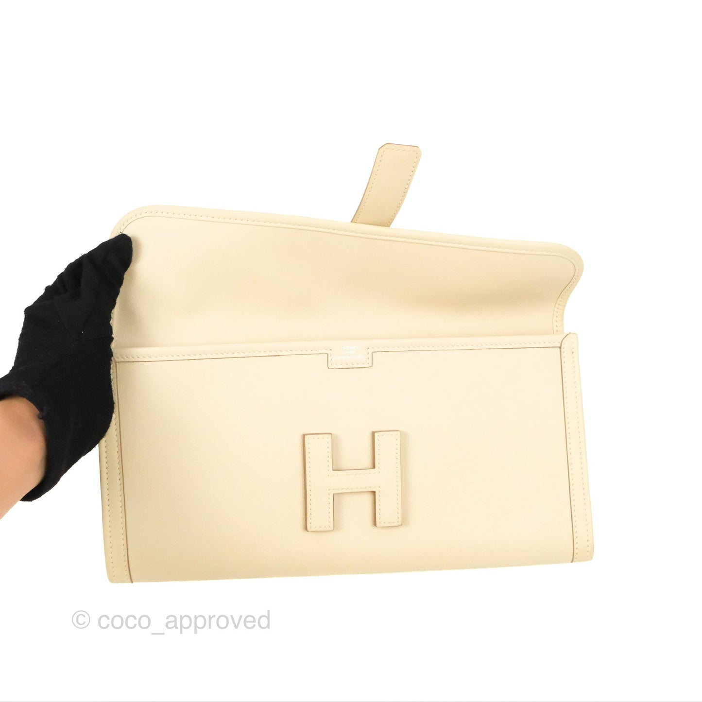 Hermès Jige Elan 29 Clutch Craie Swift