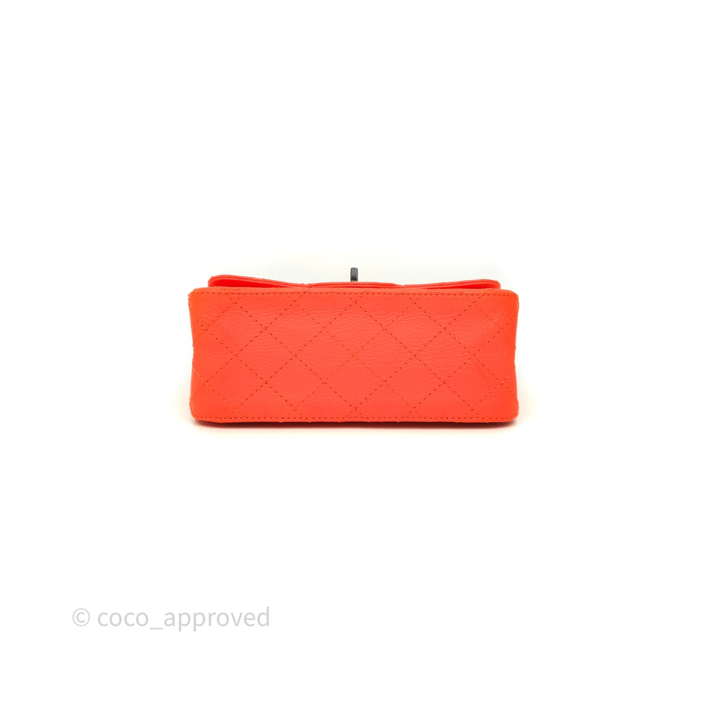 Chanel Mini Reissue 224 Tangerine Orange Goatskin Silver Hardware