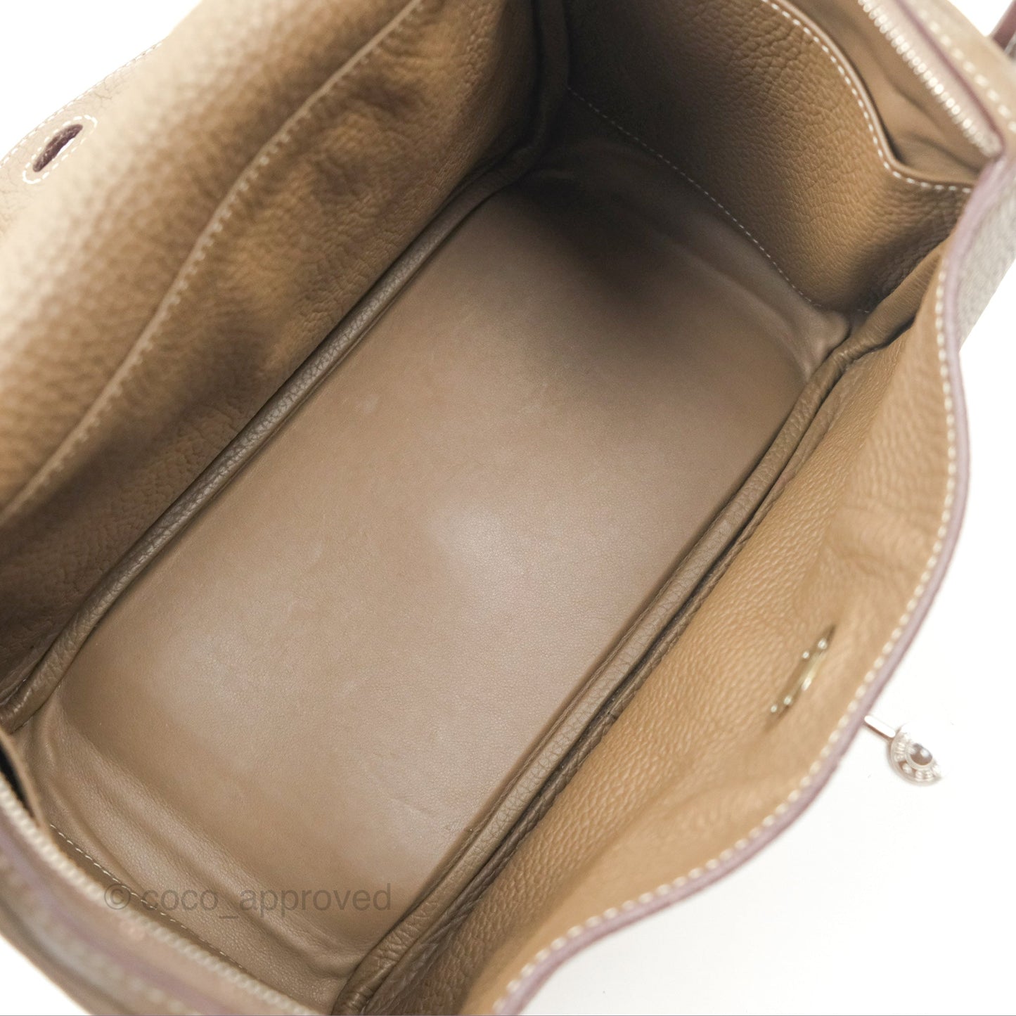 Hermès Lindy 26 Etoupe Clemence Palladium Hardware
