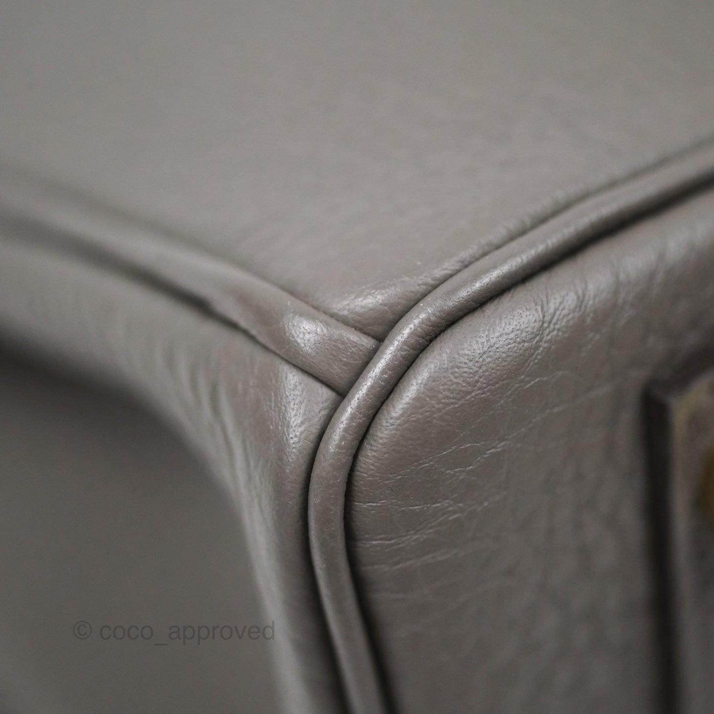 Hermes Birkin 25 Retourne Gris Meyer 0L Togo Gold Hardware