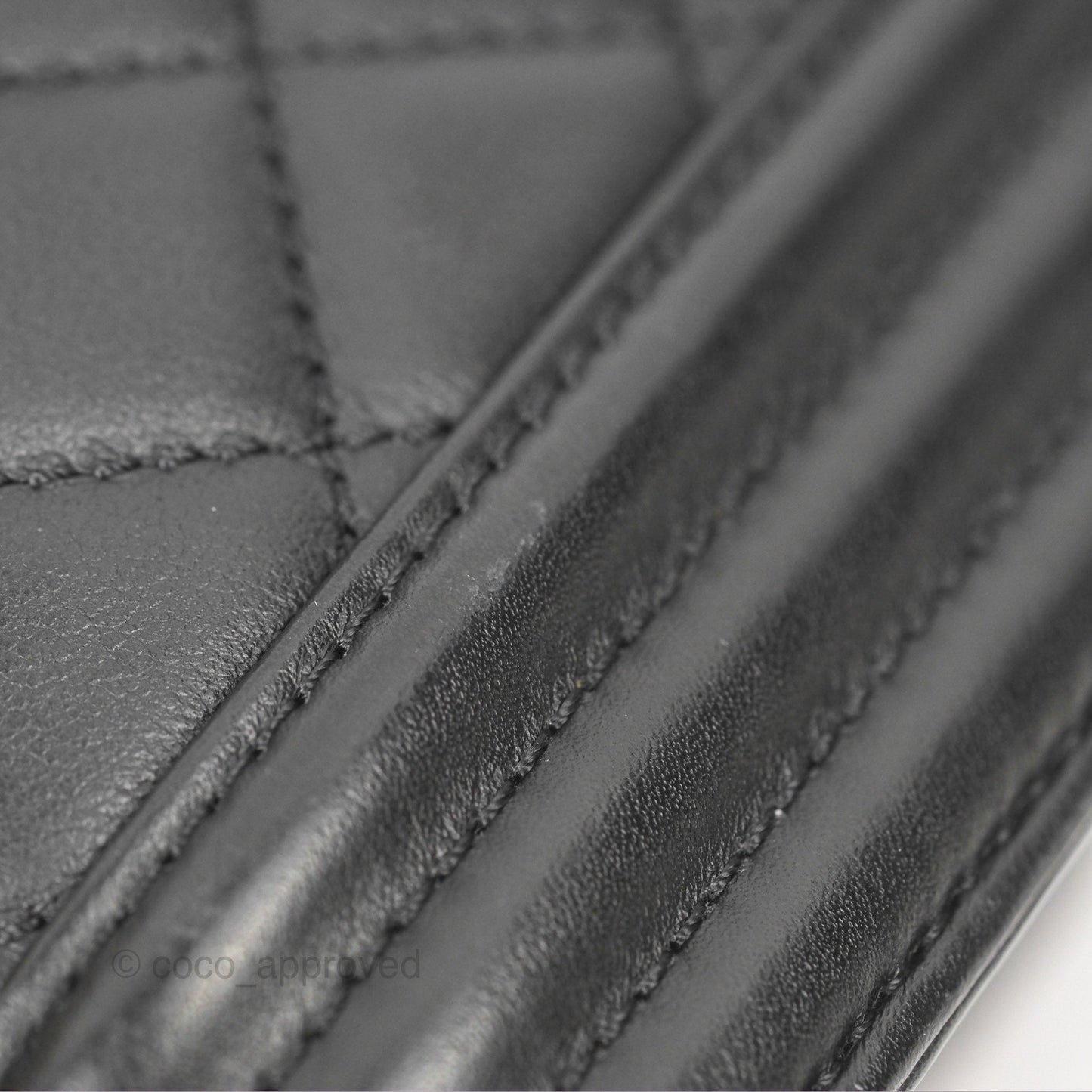 Chanel Small Boy Quilted Black Calfskin Aged Gold Hardware
