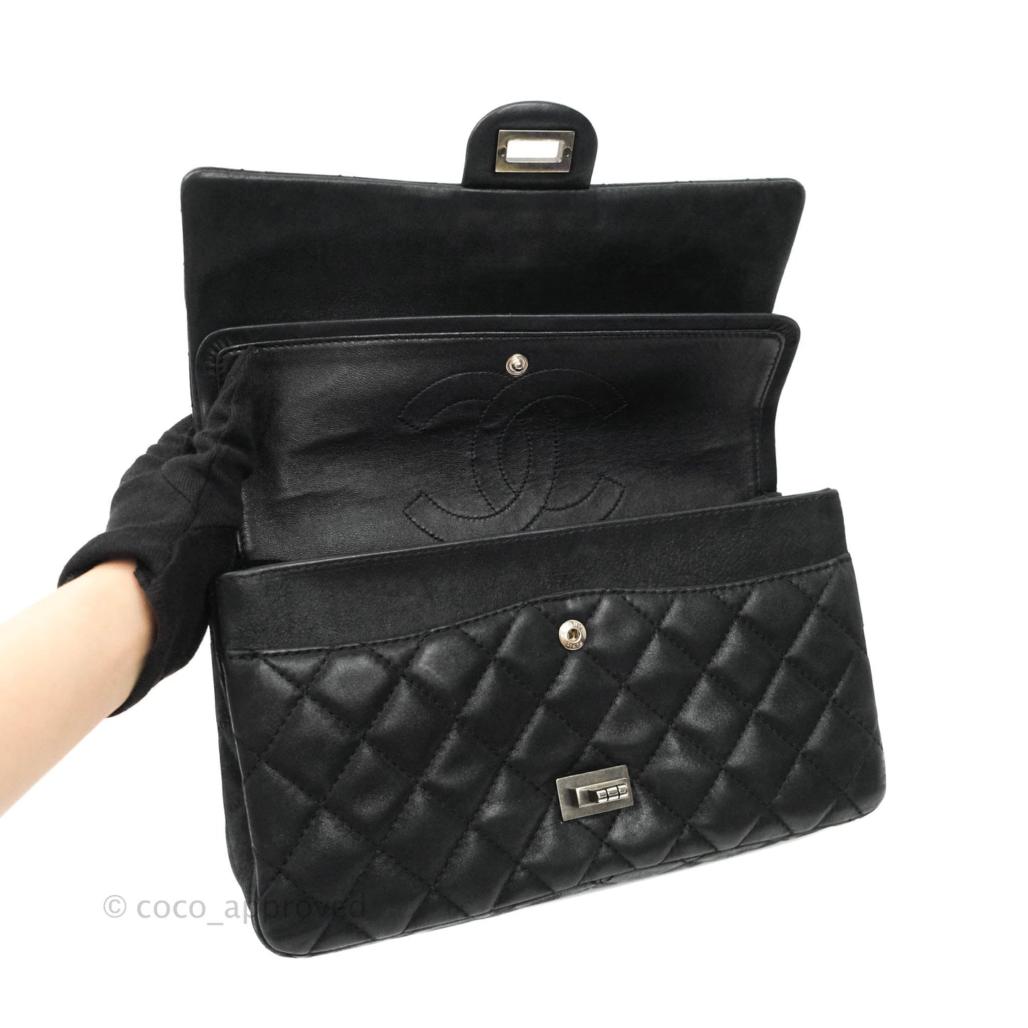 Chanel Reissue Quilted Aged Calfskin Black Ruthenium Hardware 226