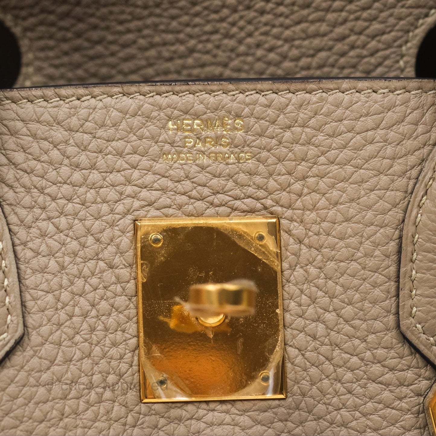 Hermès Birkin 30 Retourne Gris Tourterelle Togo Gold Hardware