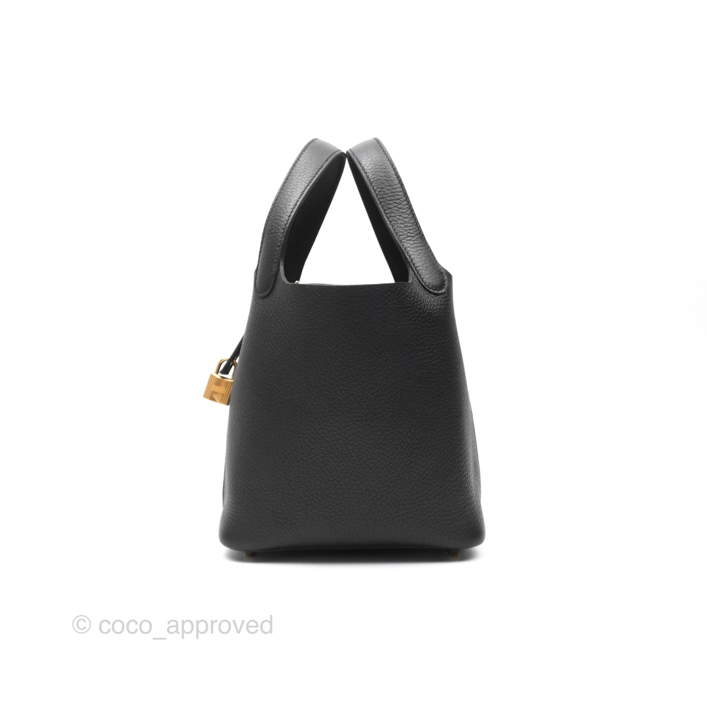 Hermès Picotin Lock 18 Noir 89 Taurillon Clemence Gold Hardware