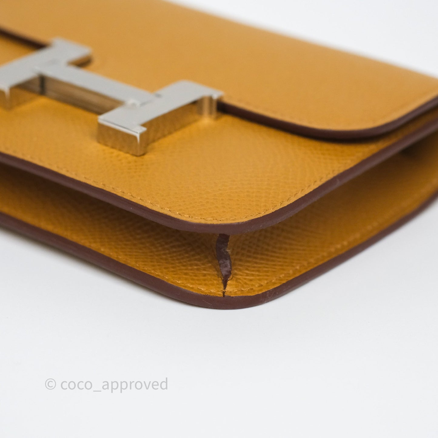 Hermès Constance Slim Wallet Sesame 2S Epsom Palladium Hardware