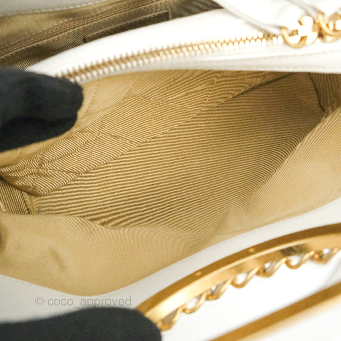 Chanel A Real Catch Shopping Bag White Caviar