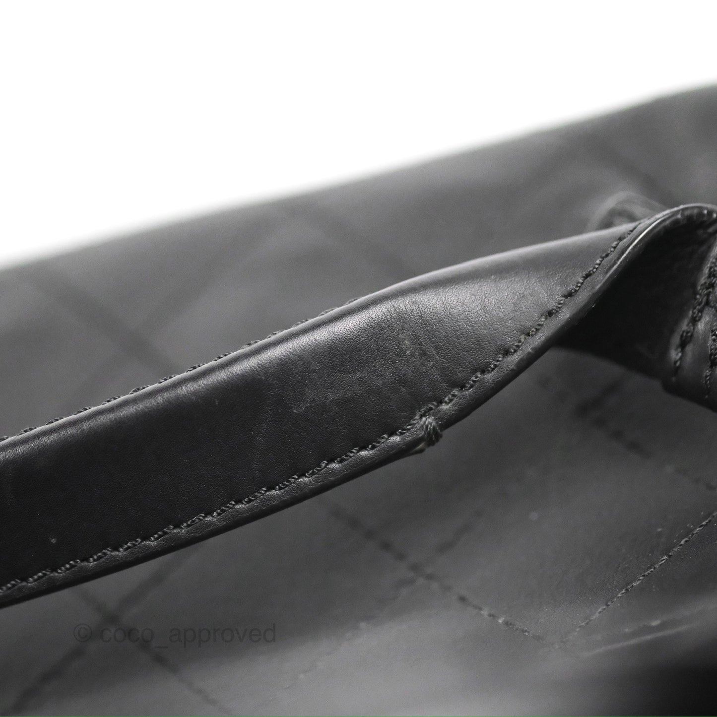 Chanel Flat Quilted Boston Bag Black Calfskin Silver Hardware