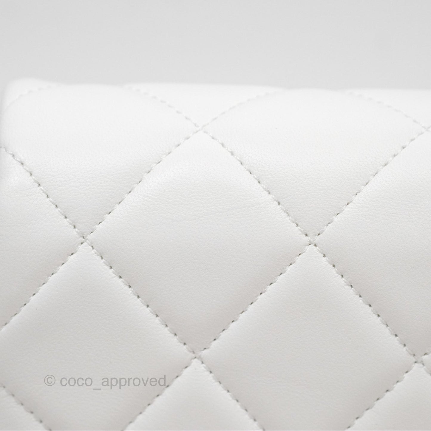 Chanel Quilted My Perfect Mini With Pearl White Lambskin Aged Gold Hardware 21K