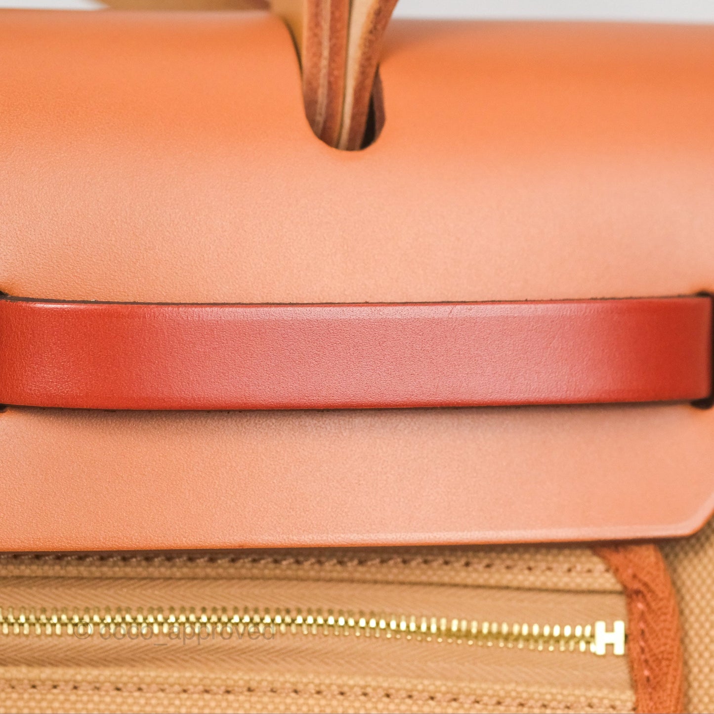 Hermès Herbag Zip 31 Retourne Chai 0M/ Natural Sable 21/ Fauve 34/ Cuivre 6C