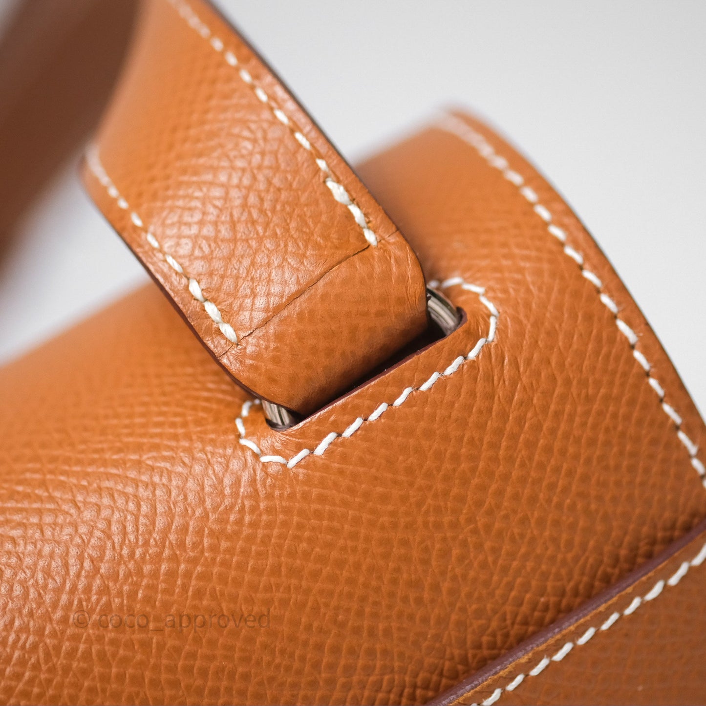 Hermès Della Cavalleria Mini Bag Gold 37 Epsom Palladium Hardware