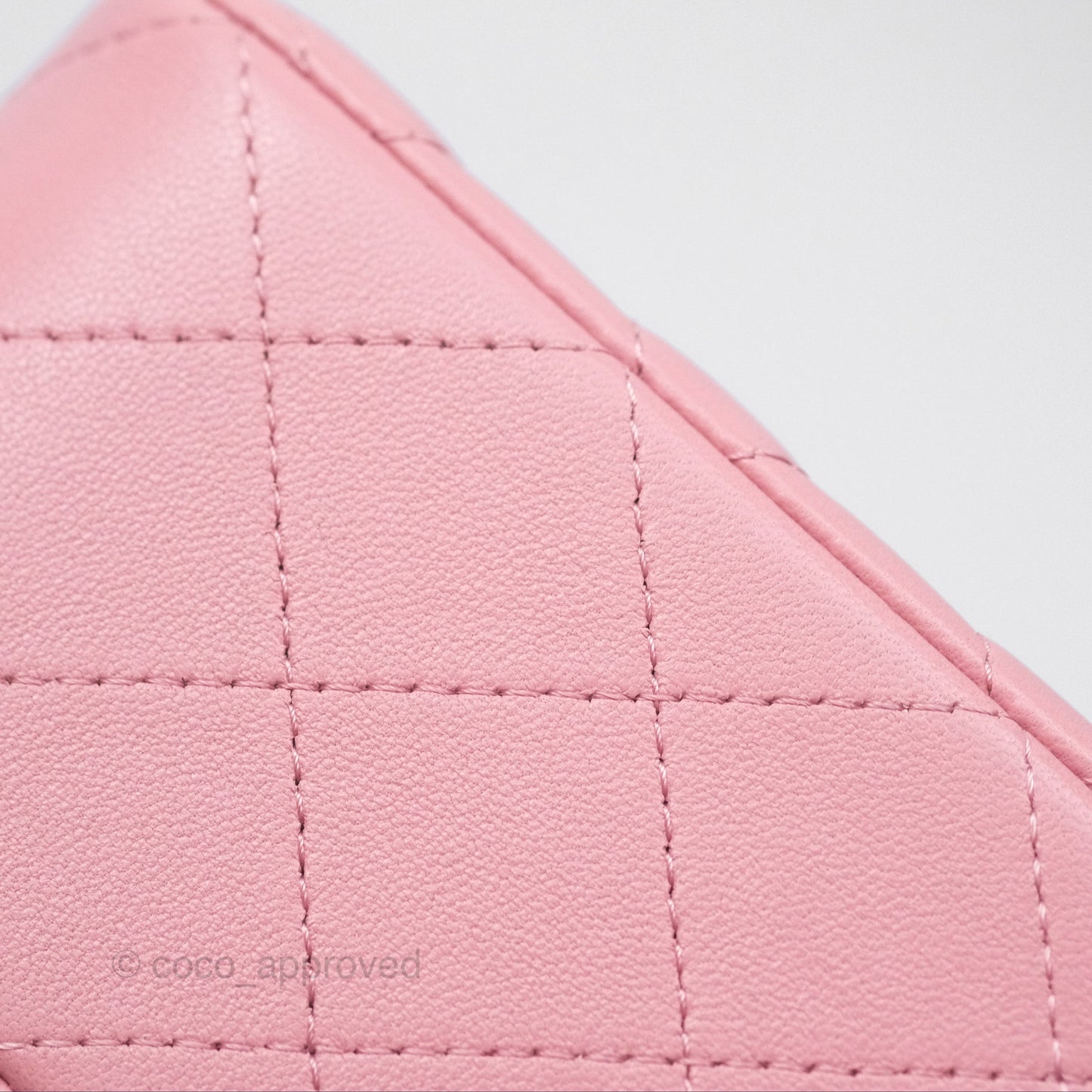 Chanel Top Handle Mini Rectangular Flap Bag Pink Lambskin Gold Hardware