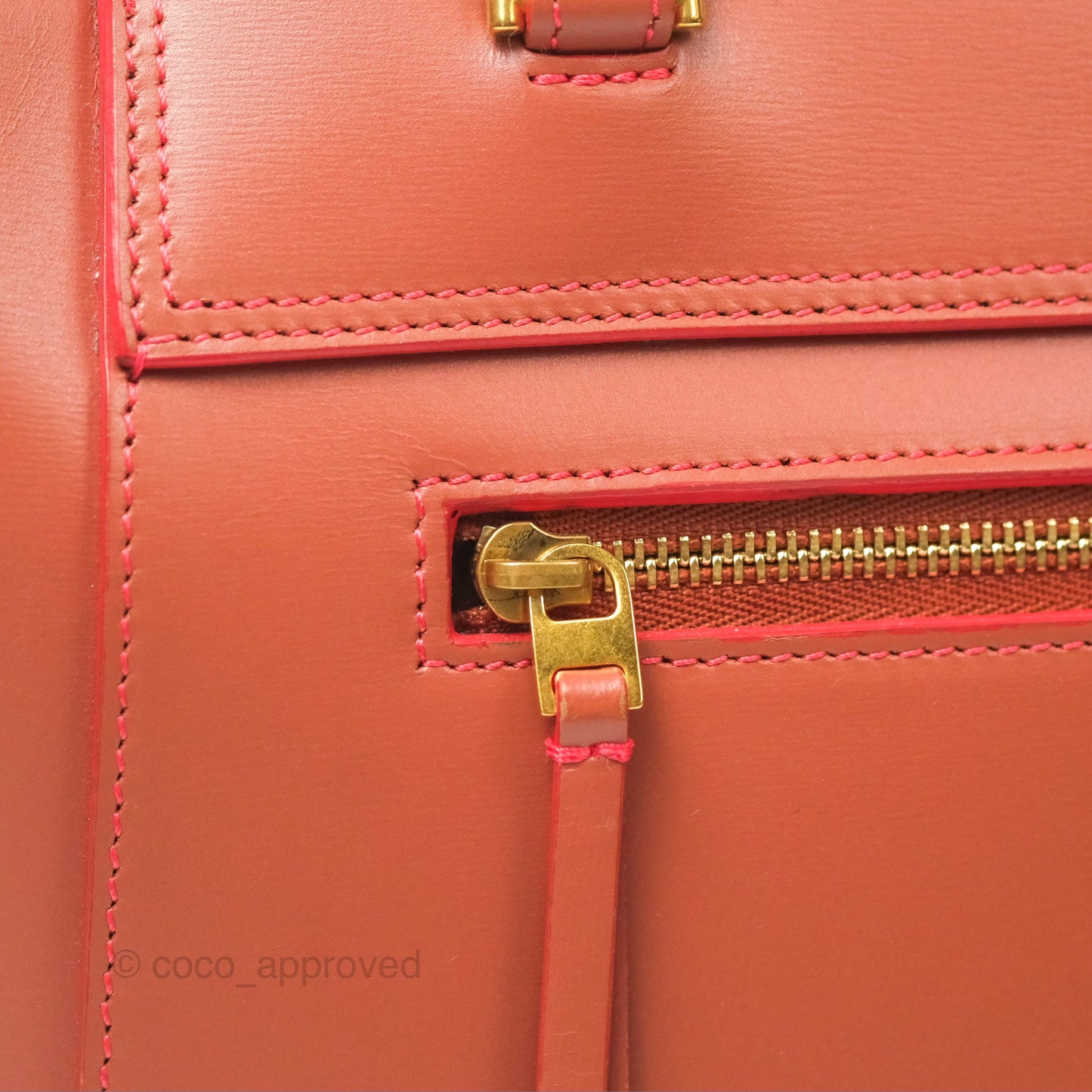 Celine Micro Belt Bag Terracotta Smooth Leather Gold Hardware