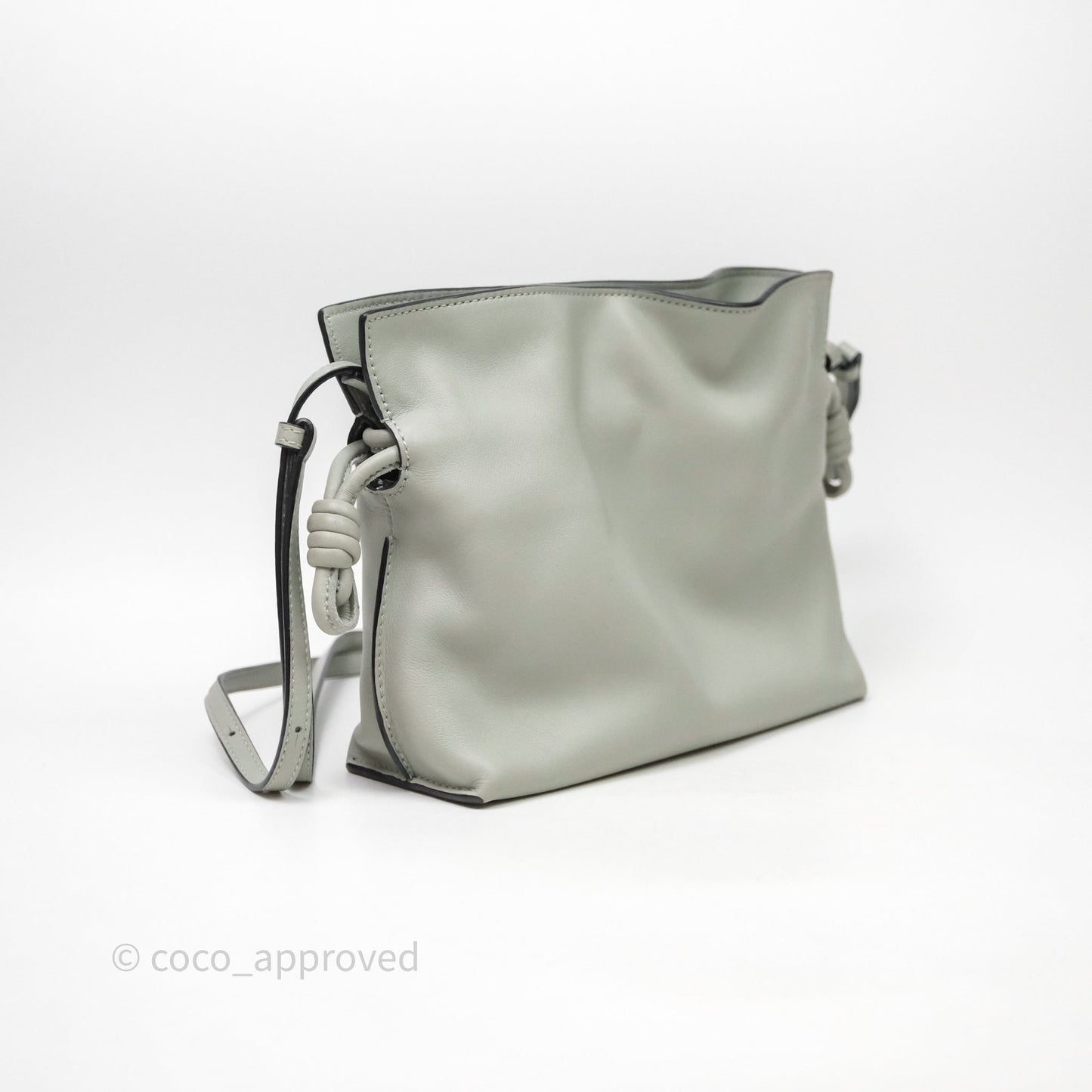 Loewe Flamenco Mini Clutch Bag Calfskin Green