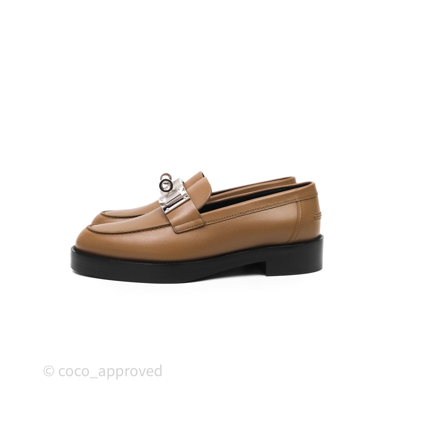 Hermès A Eclair Kelly Loafer Brown Size 38.5