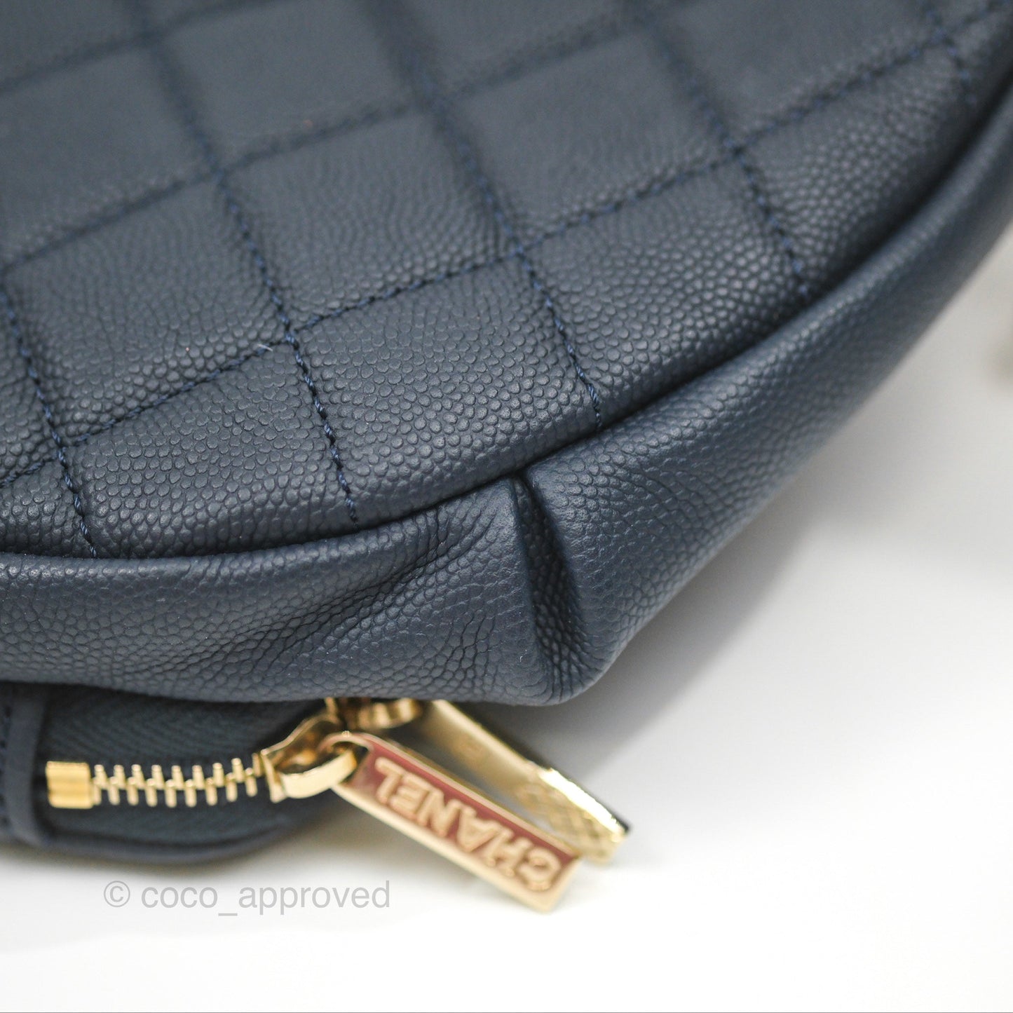 Chanel Business Affinity Waist Belt Bag Navy Caviar Gold Hardware