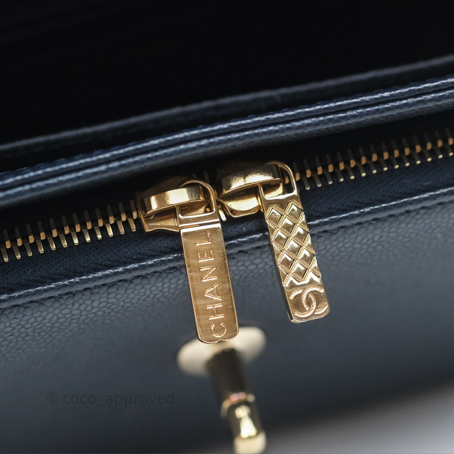 Chanel Quilted Small Business Affinity Flap Navy Caviar Gold Hardware