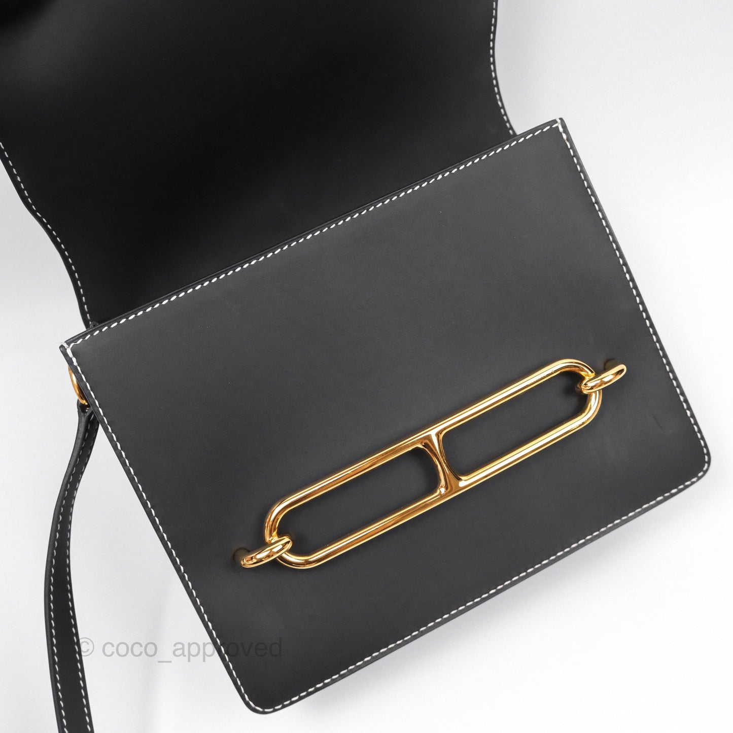Hermès Roulis 23 Noir 89 Sombrero Gold Hardware