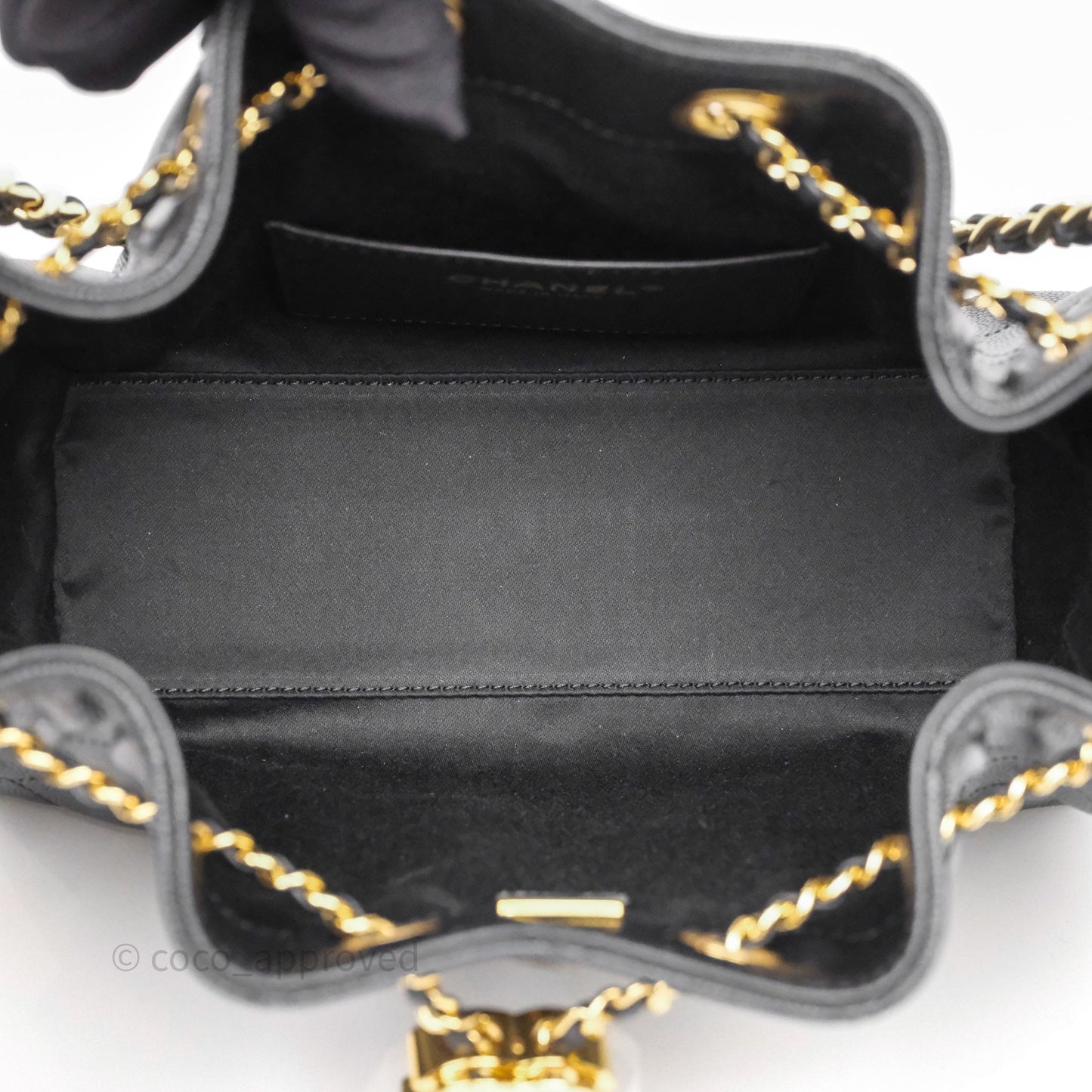 Chanel 25 Mini Bag Black Caviar Gold Hardware