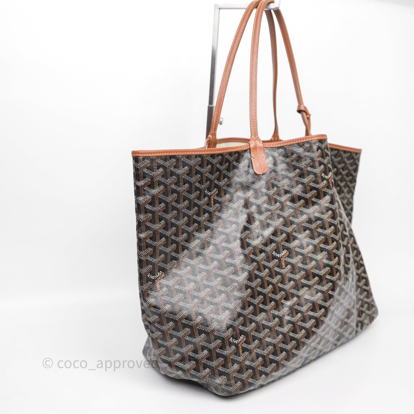 Goyard Saint Louis Tote Bag GM Black/Tan