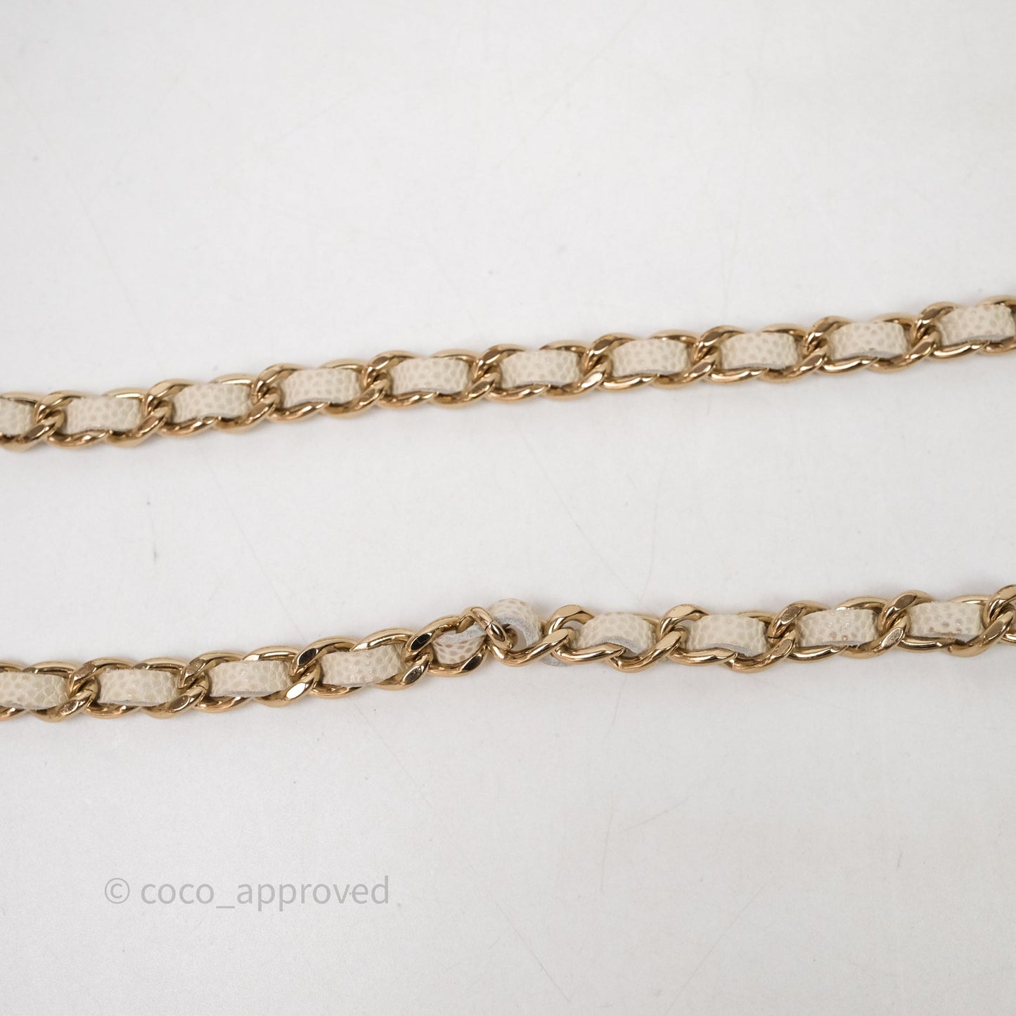 Chanel Mini Vanity With Chain White Caviar Gold Hardware