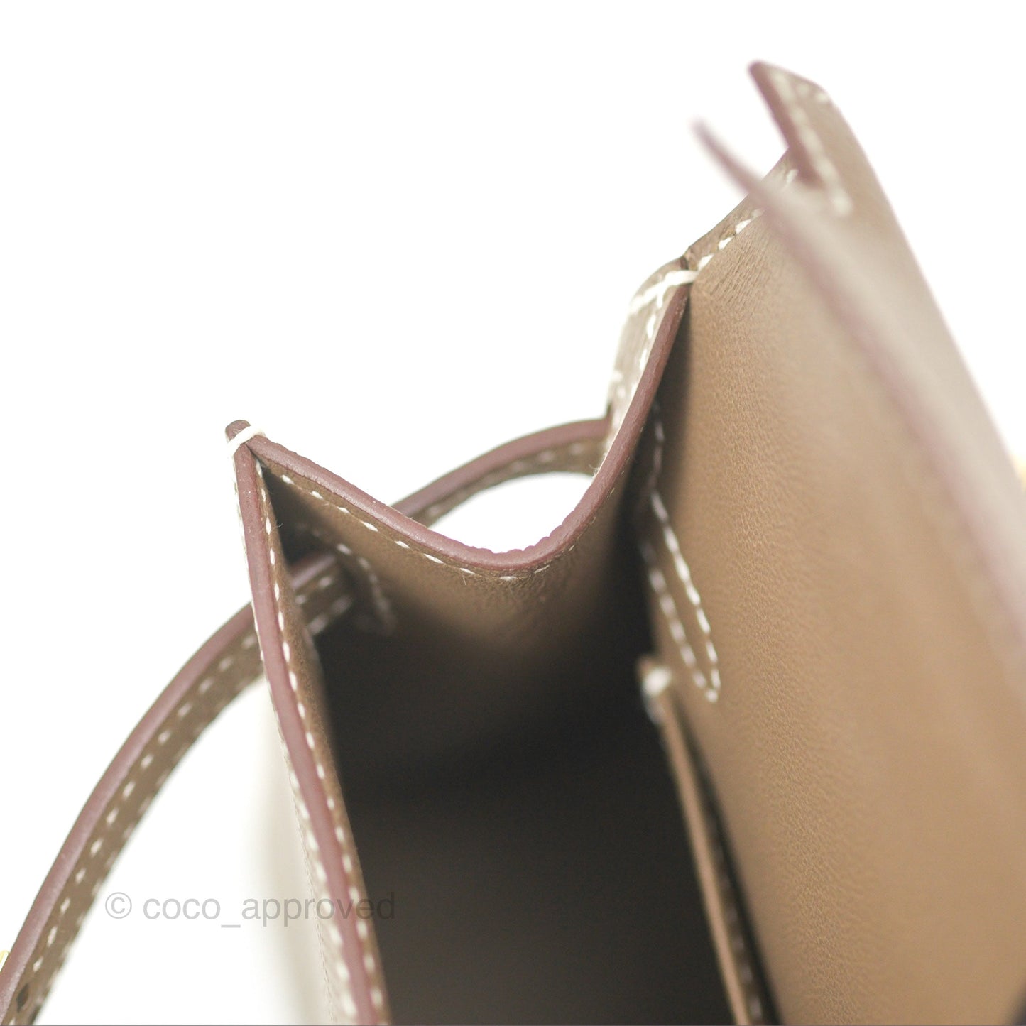 Hermès Mini Kelly II Etoupe Epsom Gold Hardware