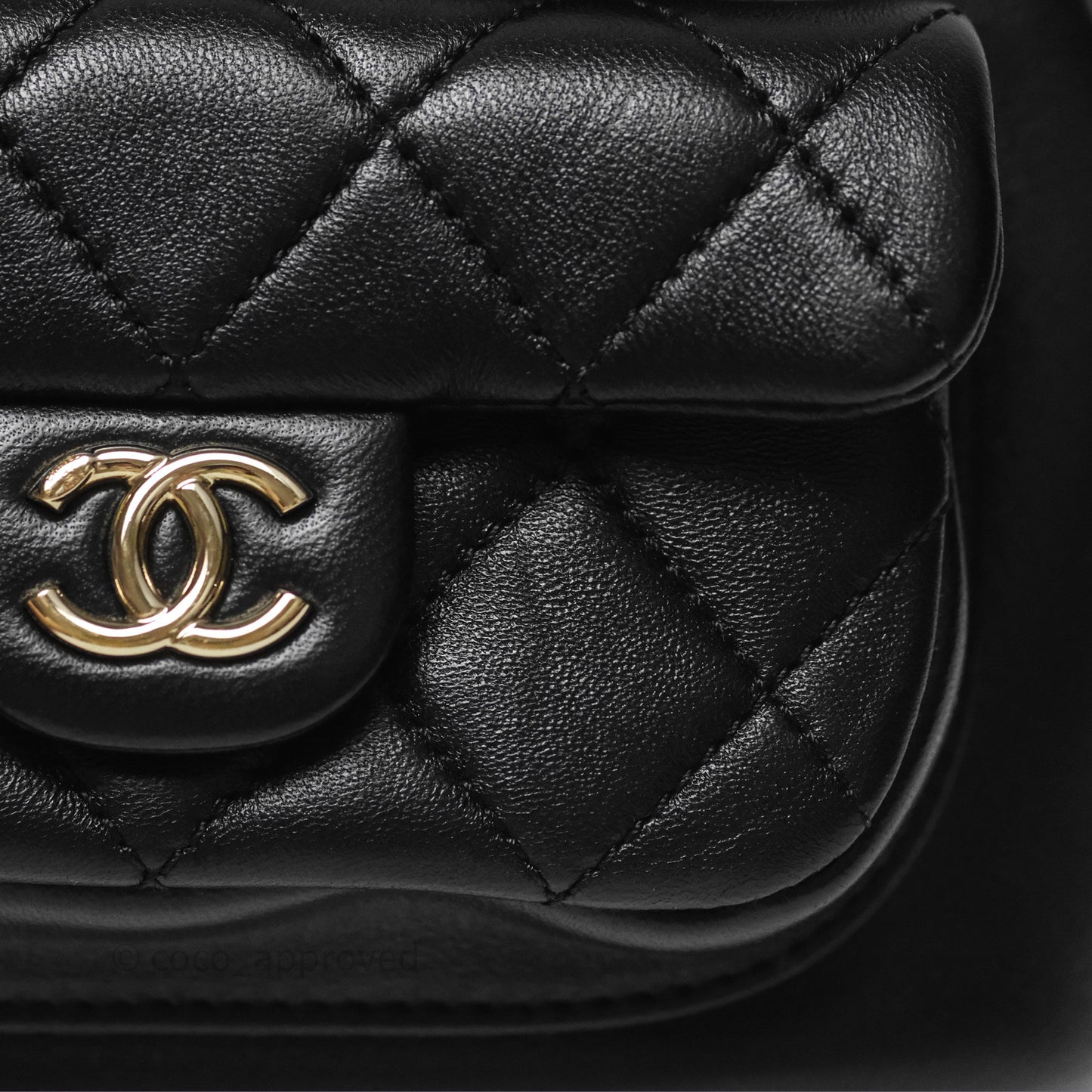 Chanel Small Duma Drawstring Backpack Black Lambskin Gold Hardware