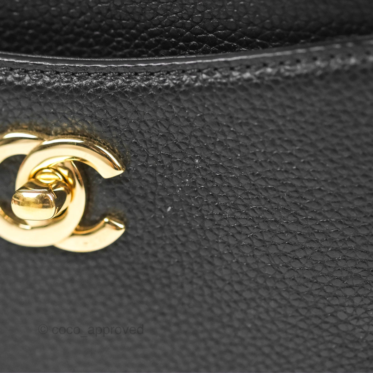 Chanel Mini Neo Executive Shopper Tote Black Grained Calfskin Gold Hardware