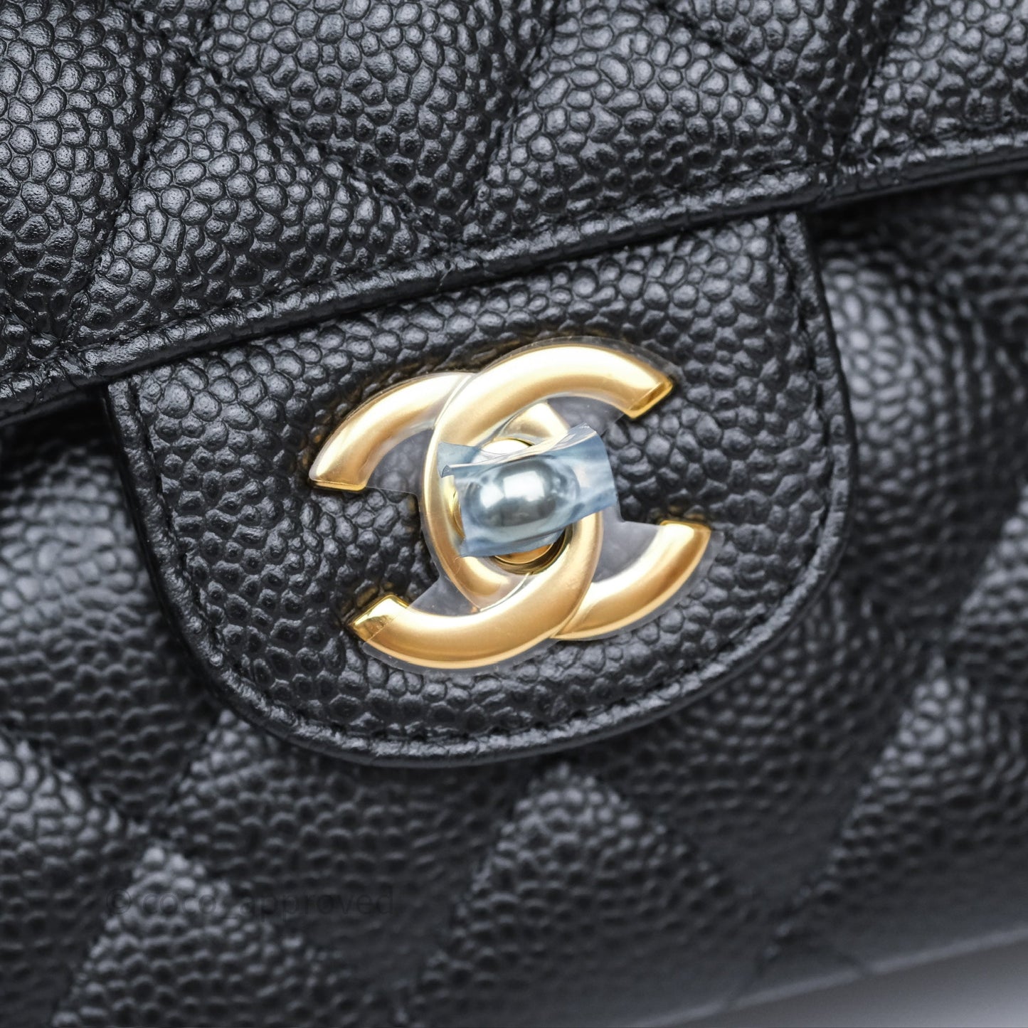 Chanel Small Classic Flap Quilted Black Caviar Gold Hardware
