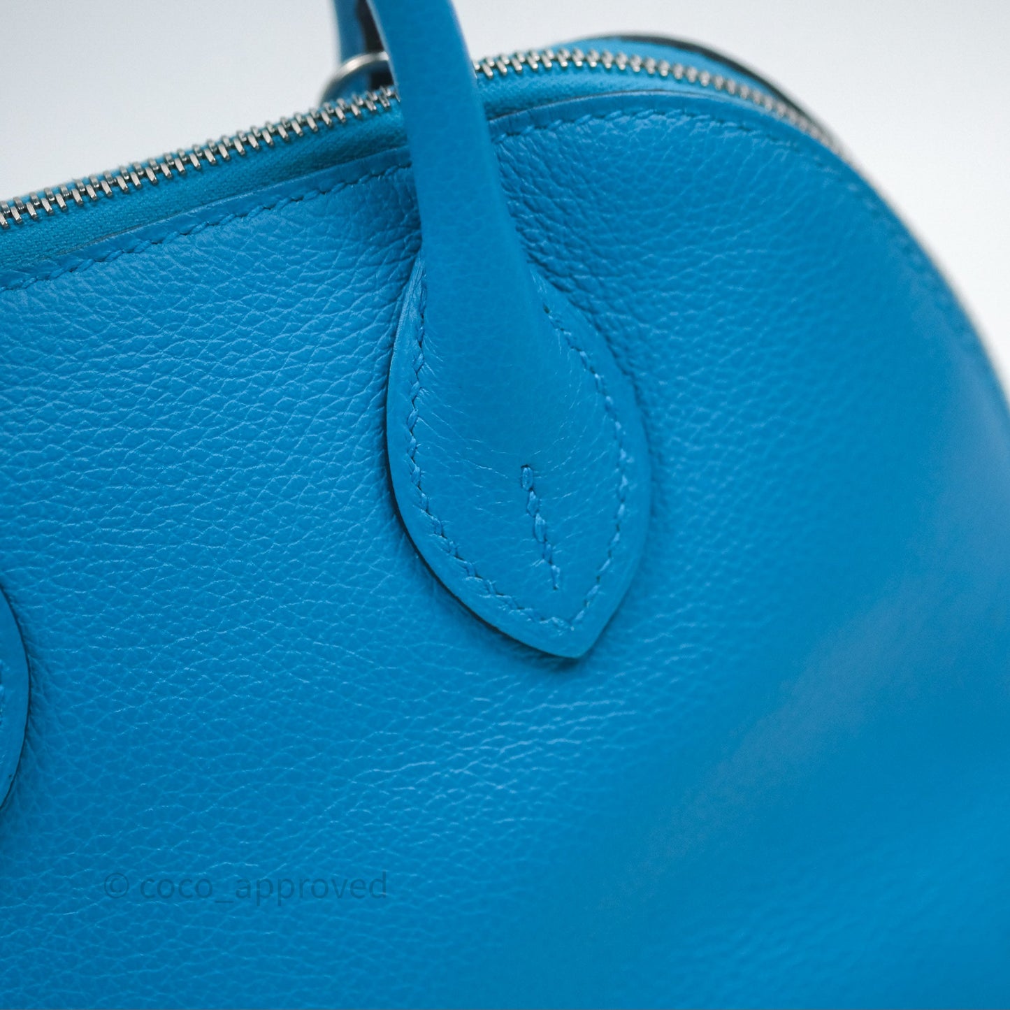 Hermès Bolide Mini 1923 Bleu Frida 0F/ Rose Mexico 0D Evercolor Palladium Hardware