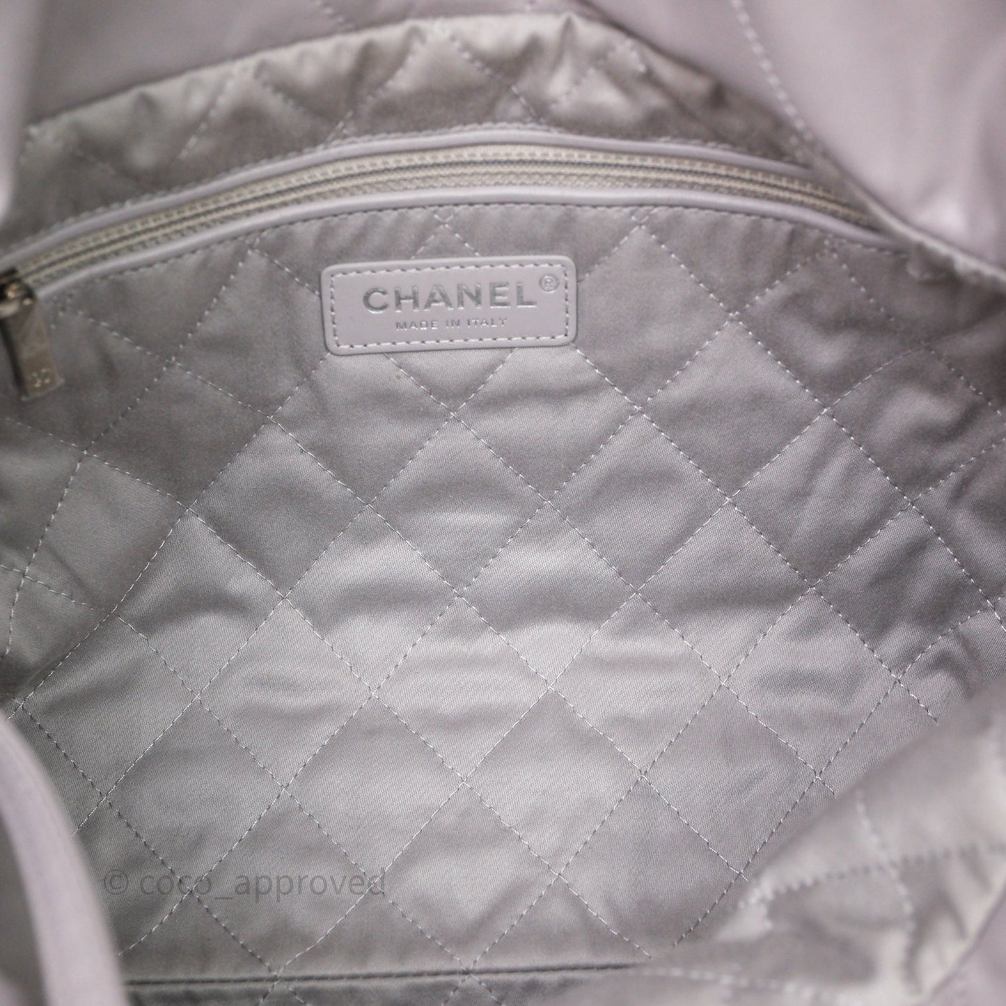 Chanel 22 Small Grey Aged Calfskin Matte Silver Hardware