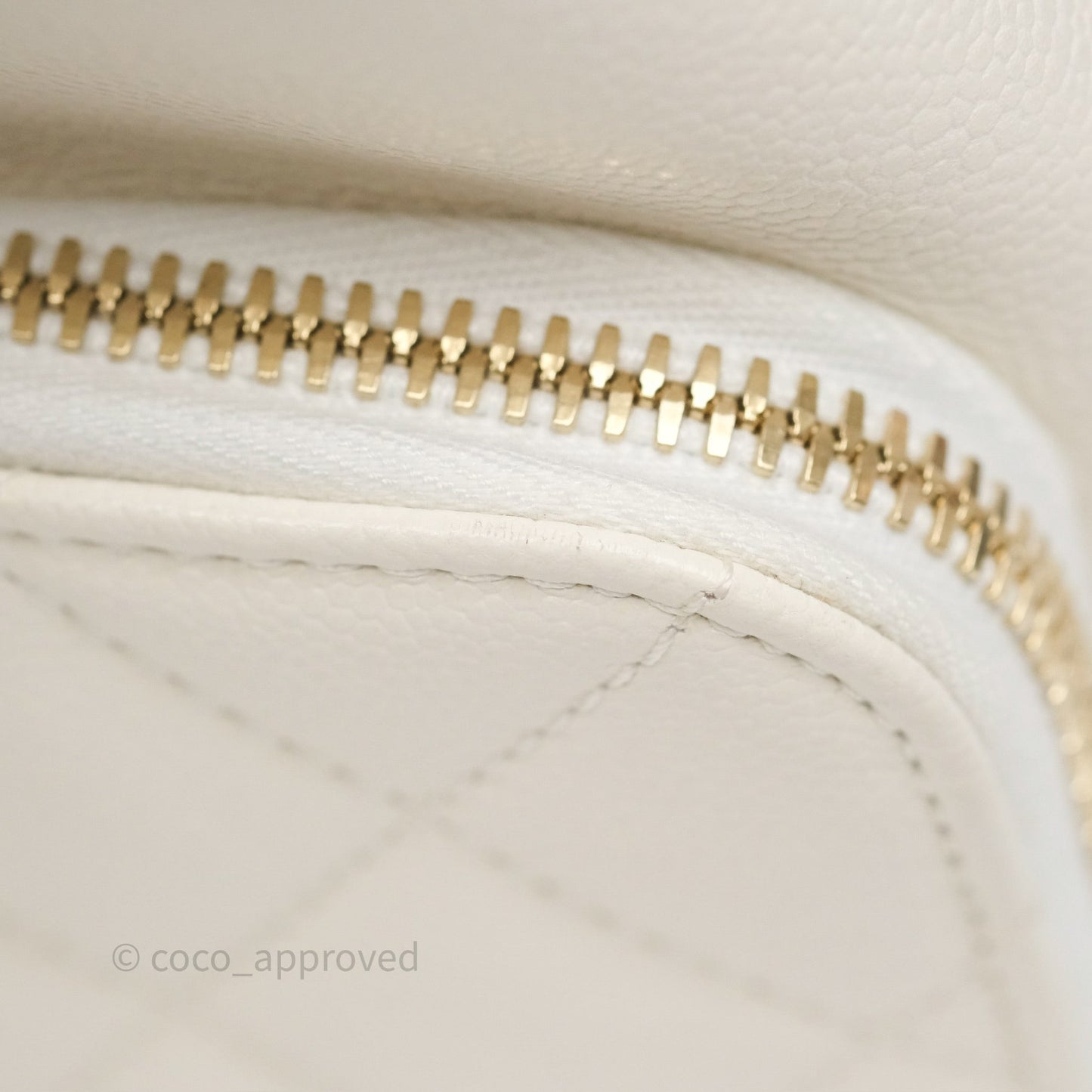 Chanel Quilted Business Affinity Backpack Ivory White Caviar Gold Hardware
