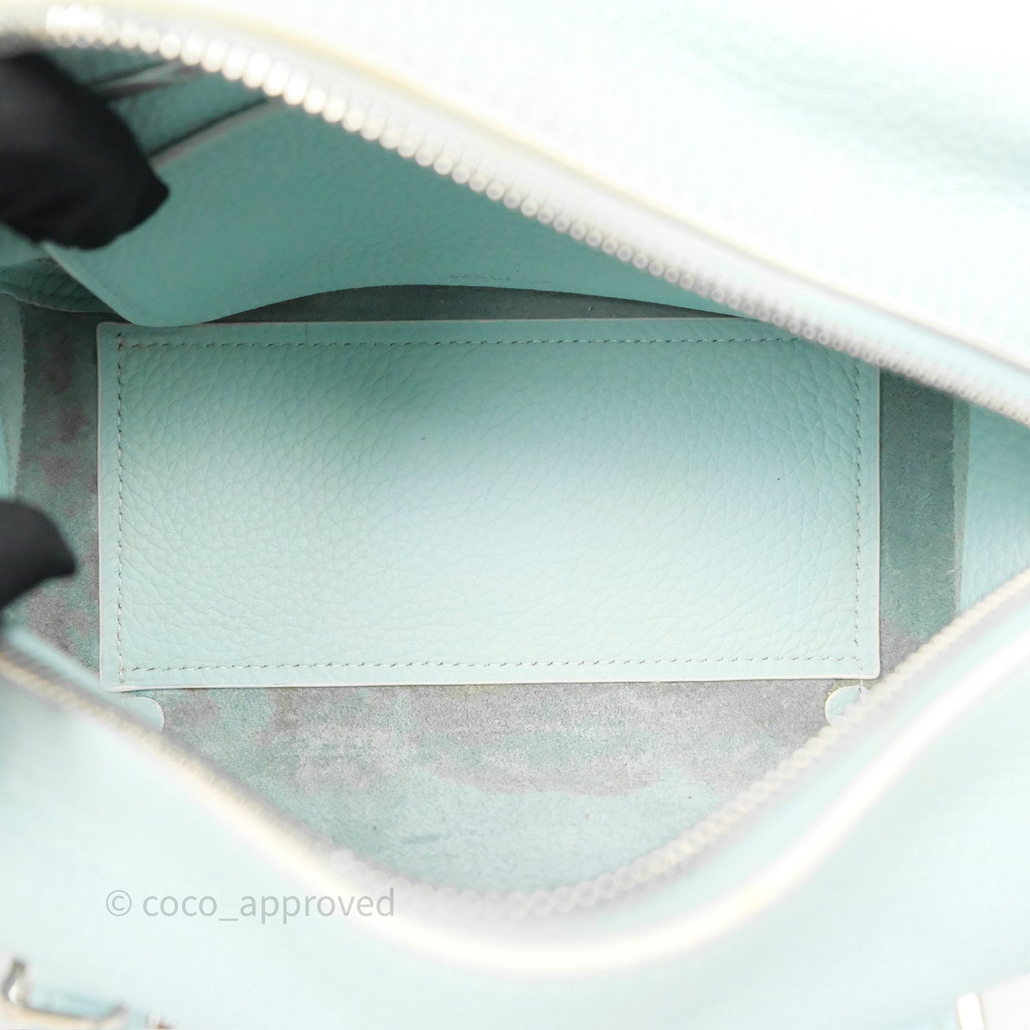 Delvaux Cool Box Mini Taurillon Soft Grained Calfskin Celadon