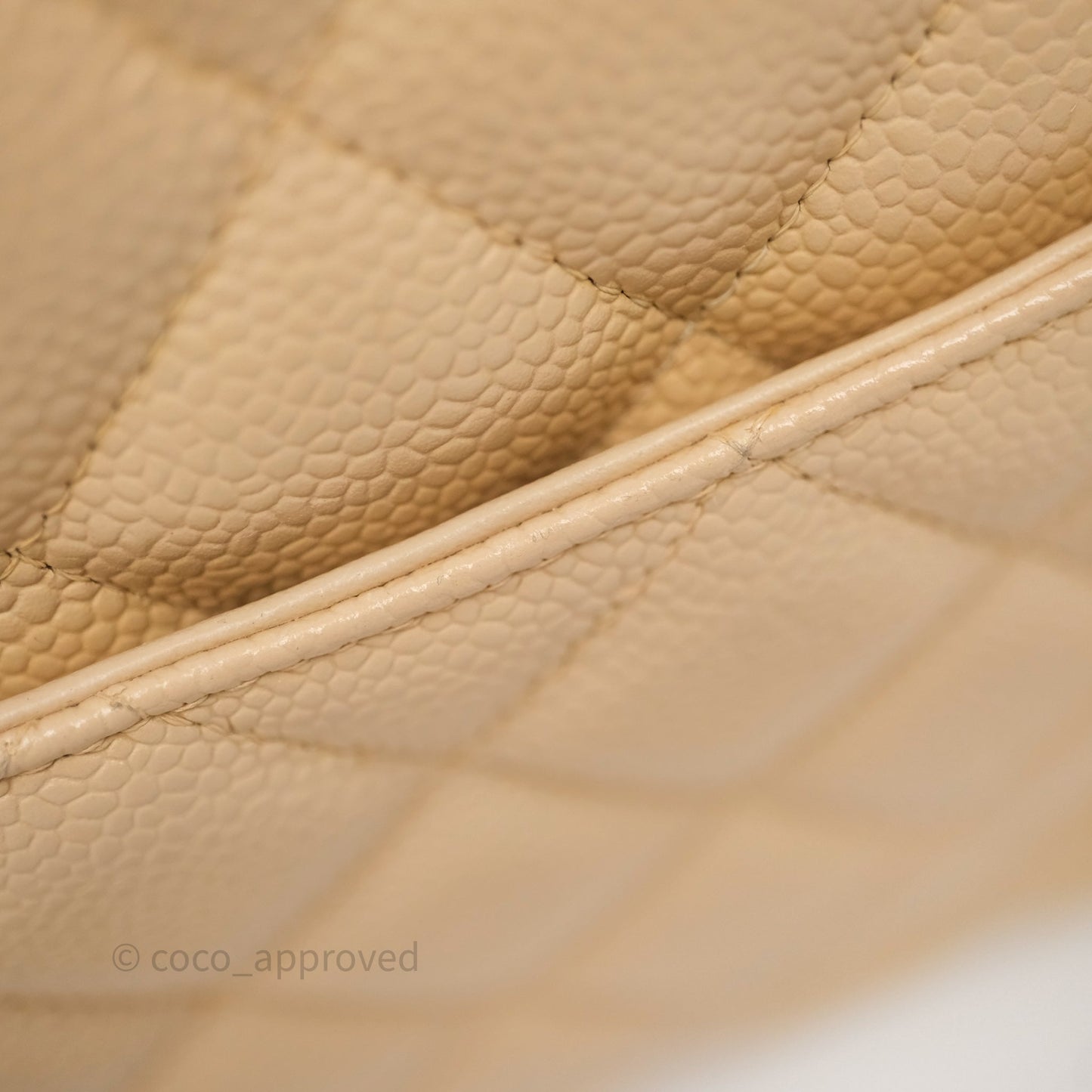 Chanel Jumbo Double Flap Beige Caviar Gold Hardware⁣⁣