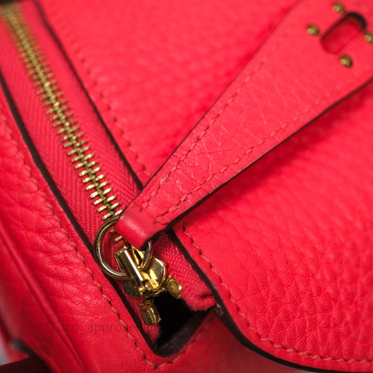 Hermès Mini Lindy 0E Rose Texas Clemence Gold Hardware