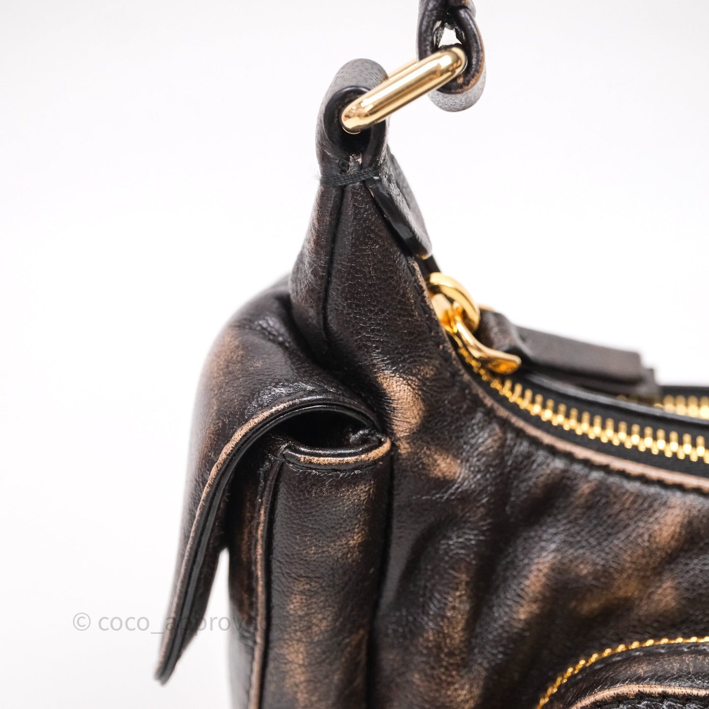 Miumiu Nappa leather Pocket bag Coffee
