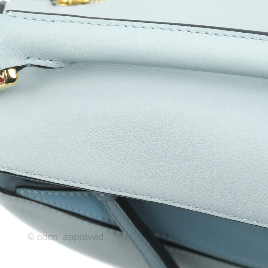 Loewe Small Puzzle Bag Blue Grained Calfskin