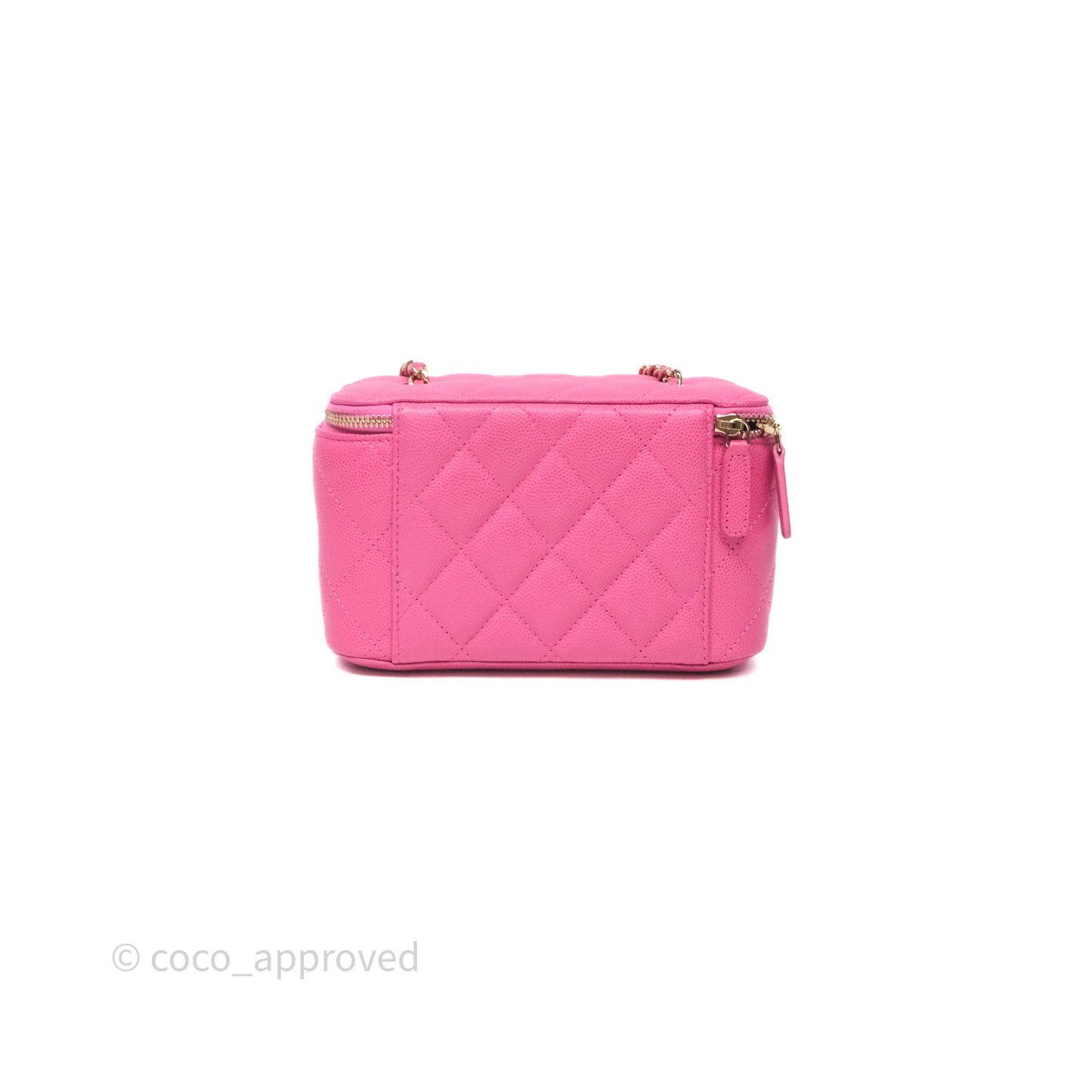 Chanel Classic Vanity With Chain Pink Caviar Gold Hardware