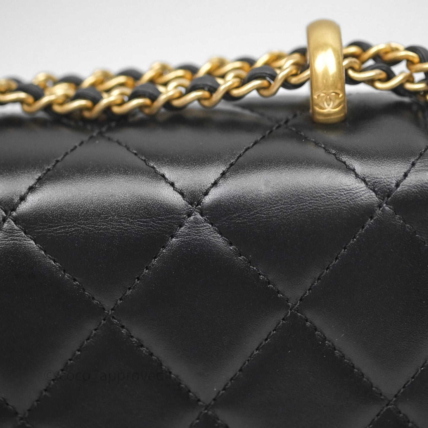Chanel Quilted Mini Perfect Fit Adjustable Black Calfskin Gold Hardware