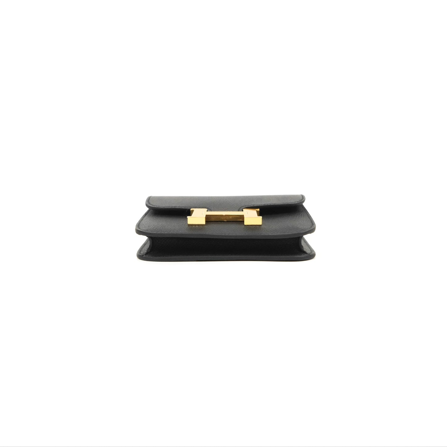 Hermès Constance Slim Wallet Black Epsom Gold Hardware