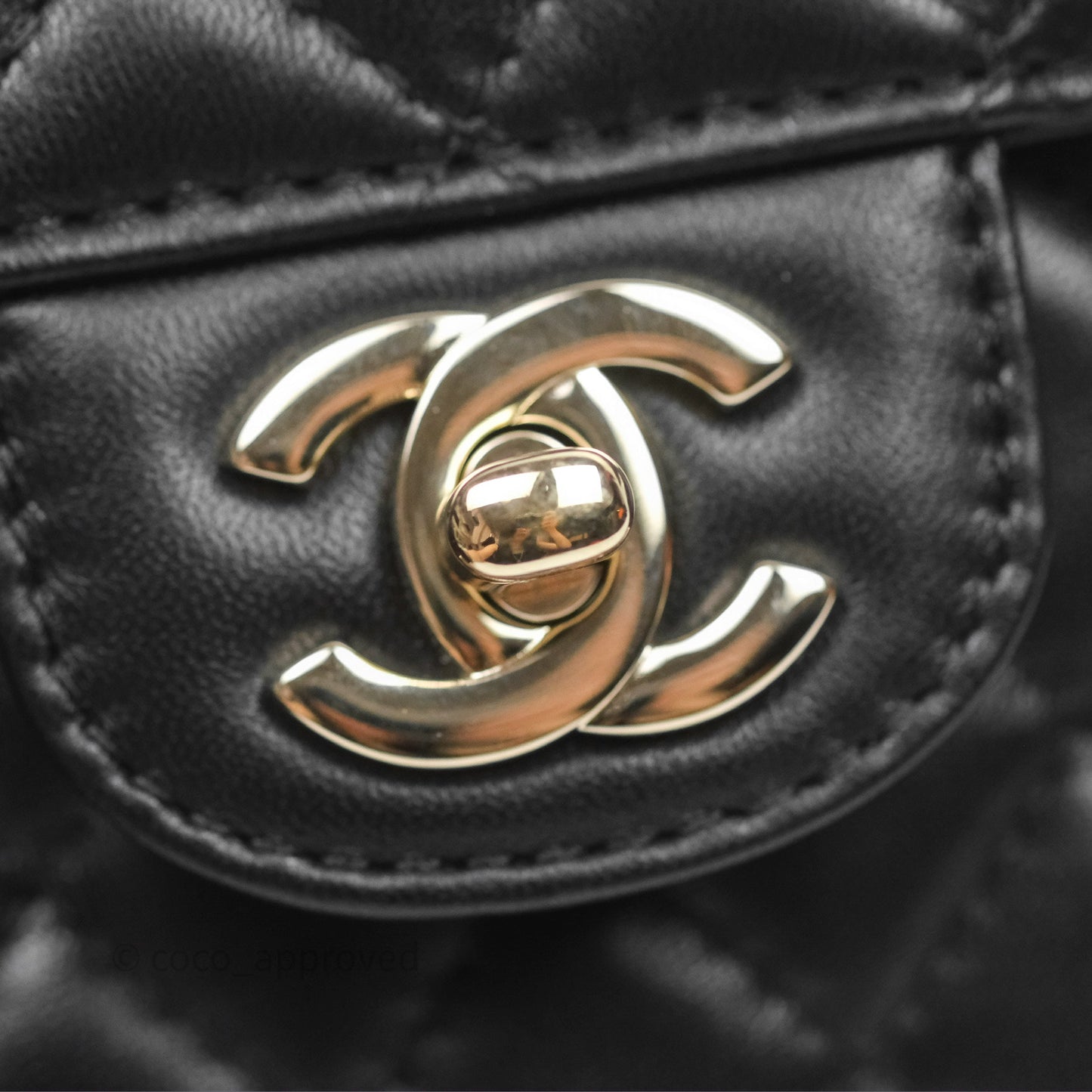 Chanel Large Heart Bag Black Lambskin Gold Hardware 22S