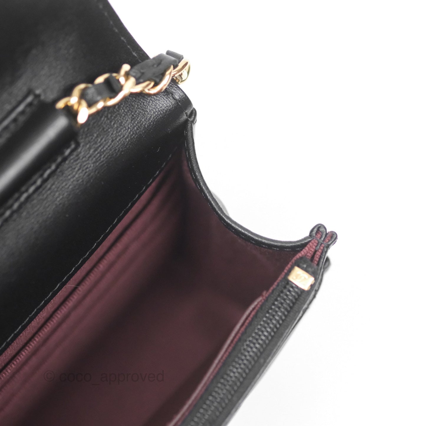 Chanel Quilted Classic WOC Black Lambskin Gold Hardware