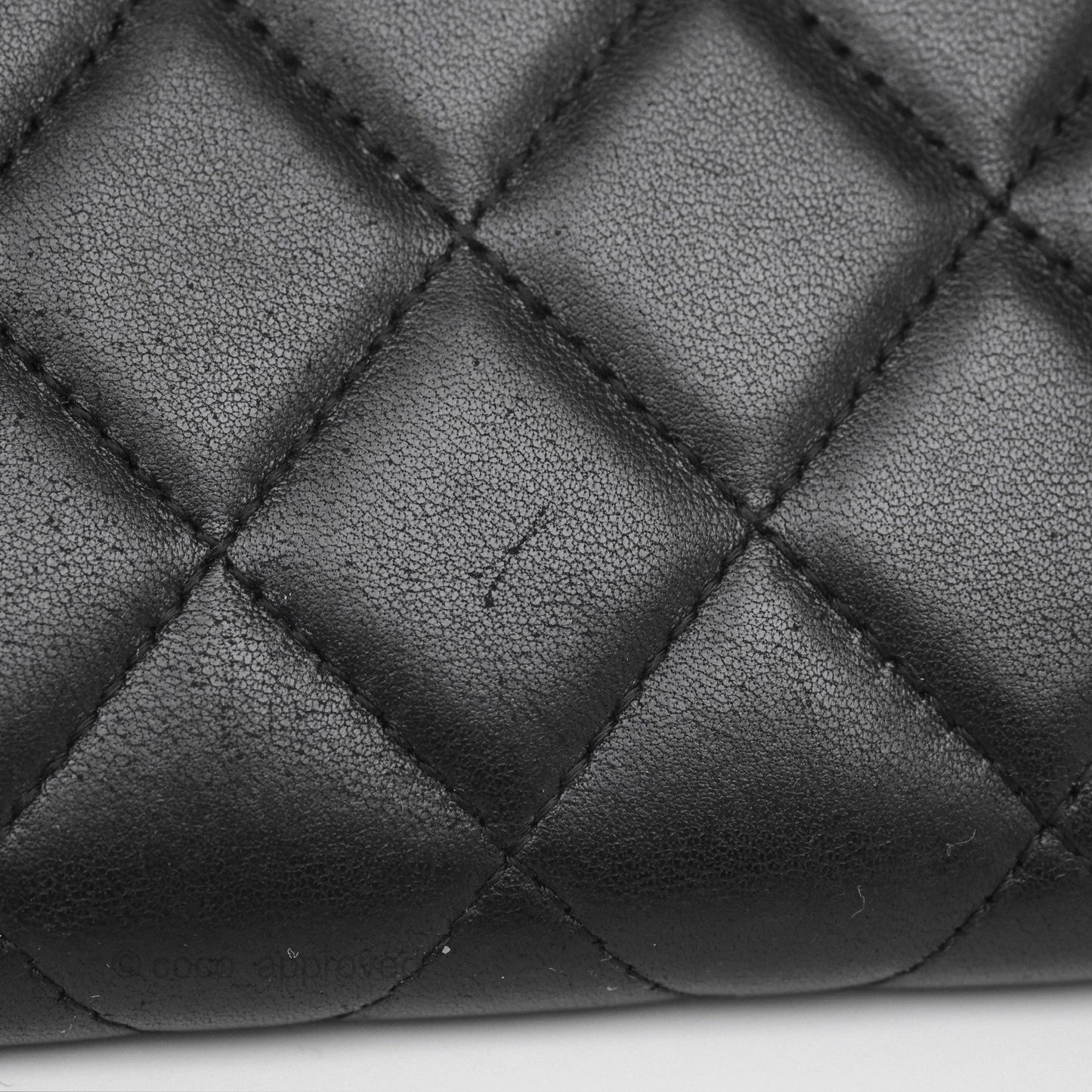Chanel Classic Quilted Long Wallet Black Lambskin Silver Hardware