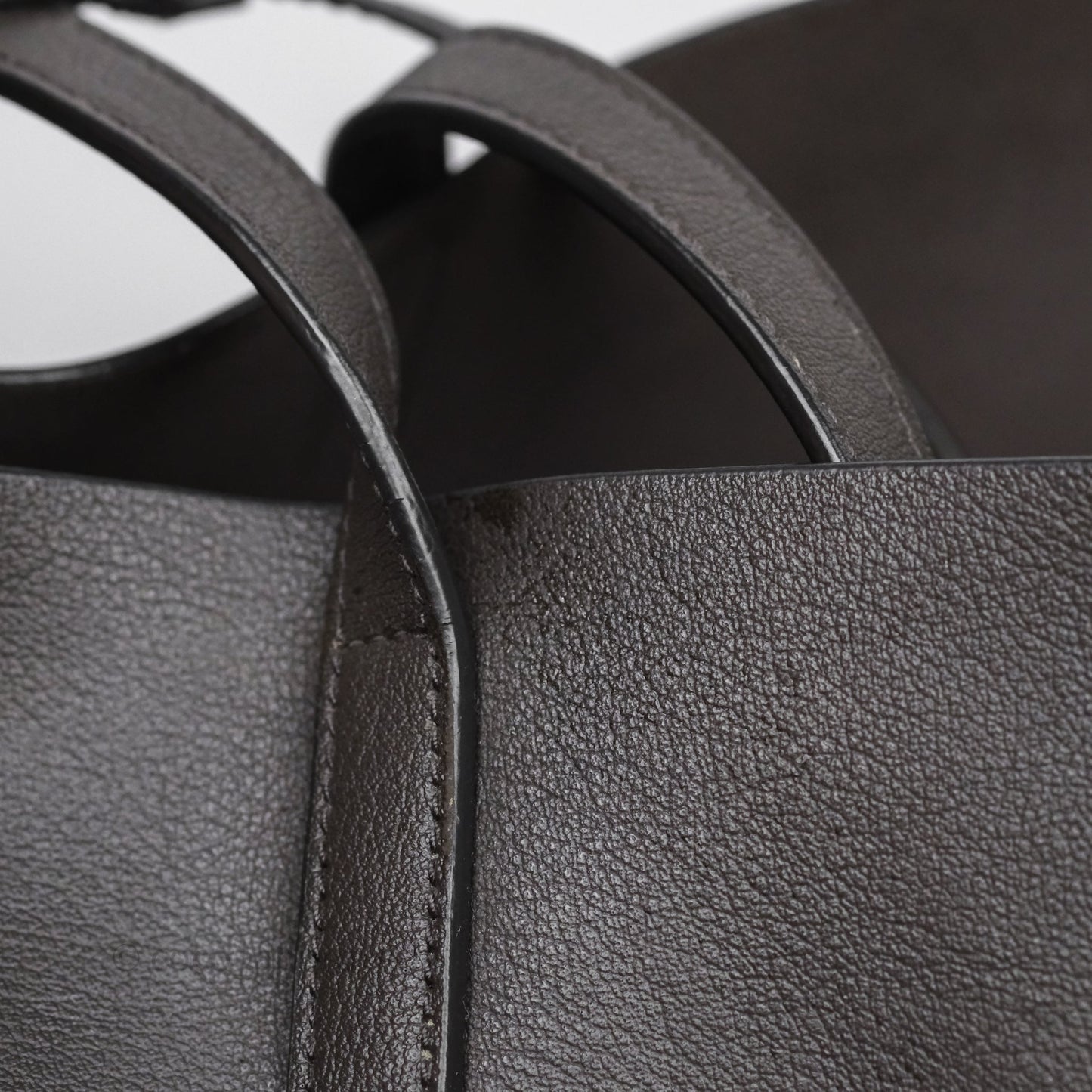 Saint Laurent Large Shopping Tote Dark Grey Calfskin