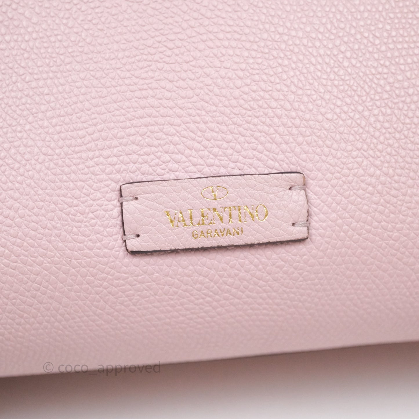 Valentino Garavani Small Vsling Grainy Calfskin Bag Light Pink Aged Gold Hardware