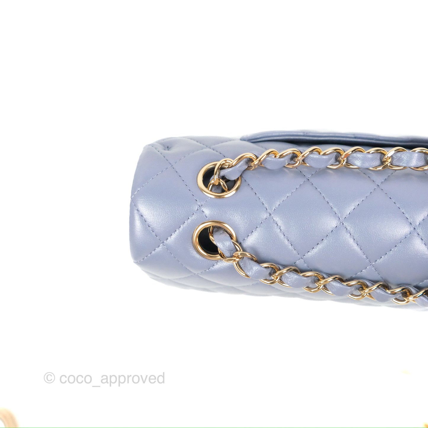 Chanel Classic M/L Medium Flap Quilted Iridescent Purple Lambskin Gold Hardware