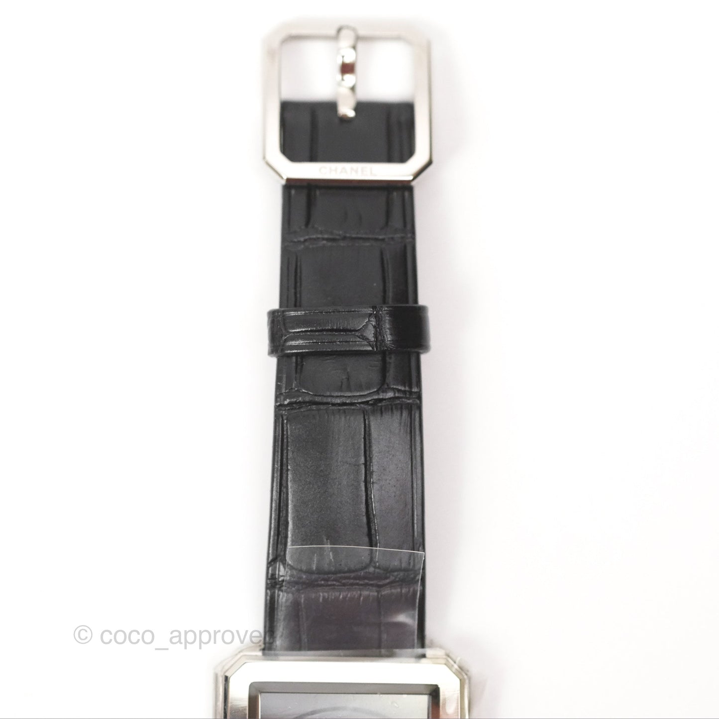 Chanel Boy Friend Watch Black Leather Silver Hardware