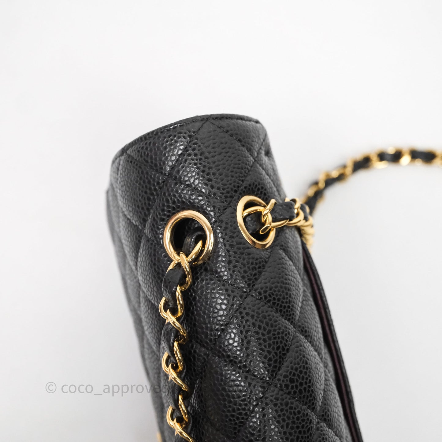 Chanel Classic M/L Medium Flap Quilted Black Caviar Gold Hardware