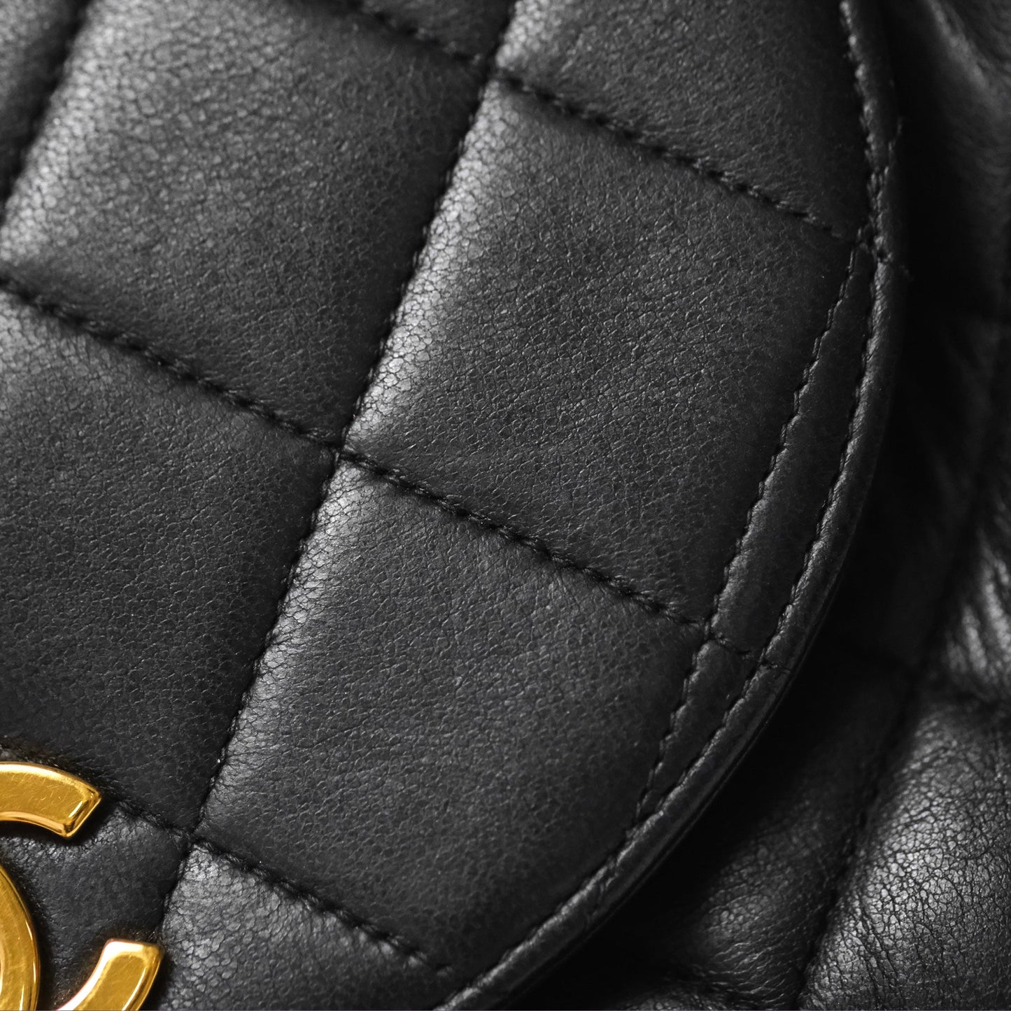 Chanel Vintage CC Duma Backpack Black Lambskin 24K Gold Hardware