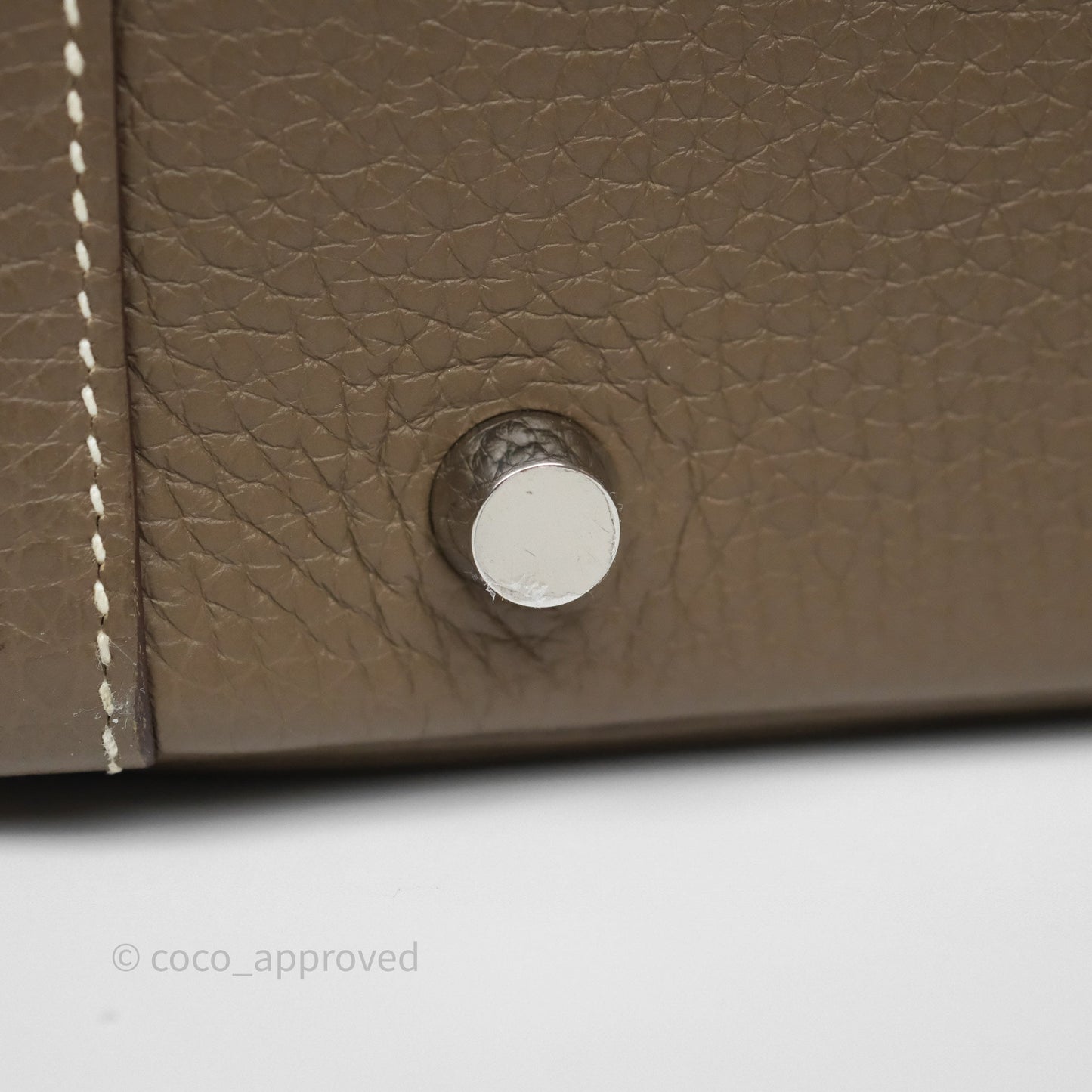 Hermès Lindy 30 Etoupe 18 Clemence Palladium Hardware