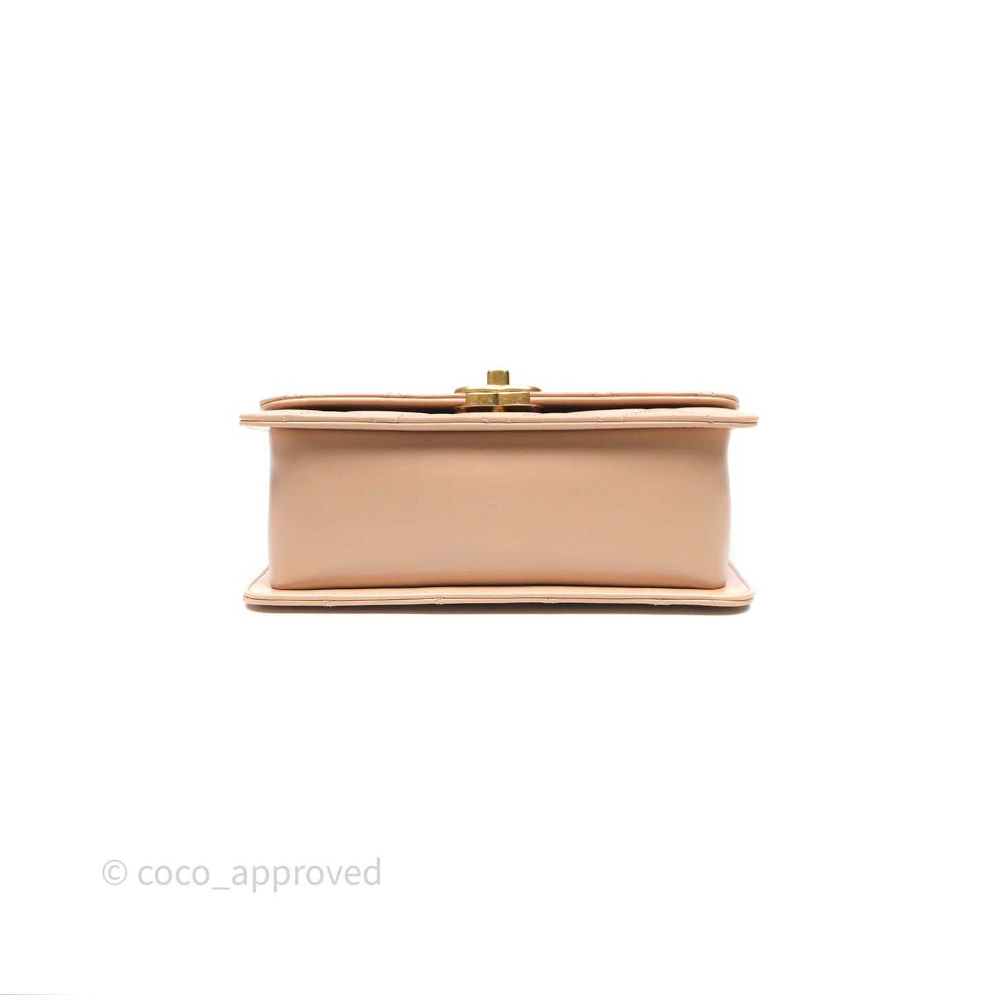 Chanel Quilted Mini Perfect Fit Adjustable Beige Calfskin Gold Hardware